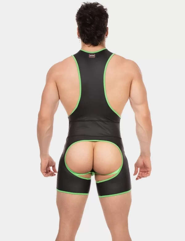 Singlet Kam - Black-Neongreen