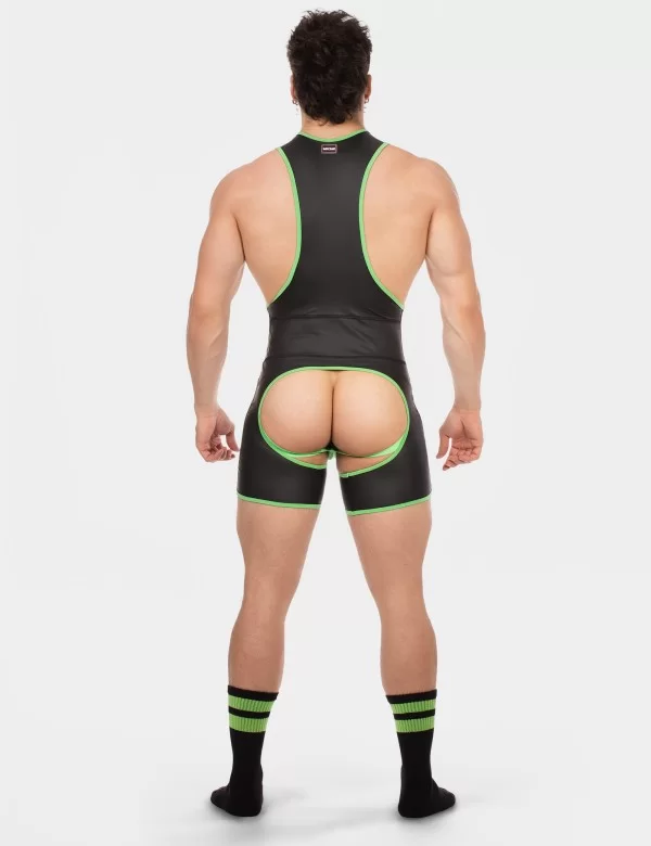 Singlet Kam - Black-Neongreen