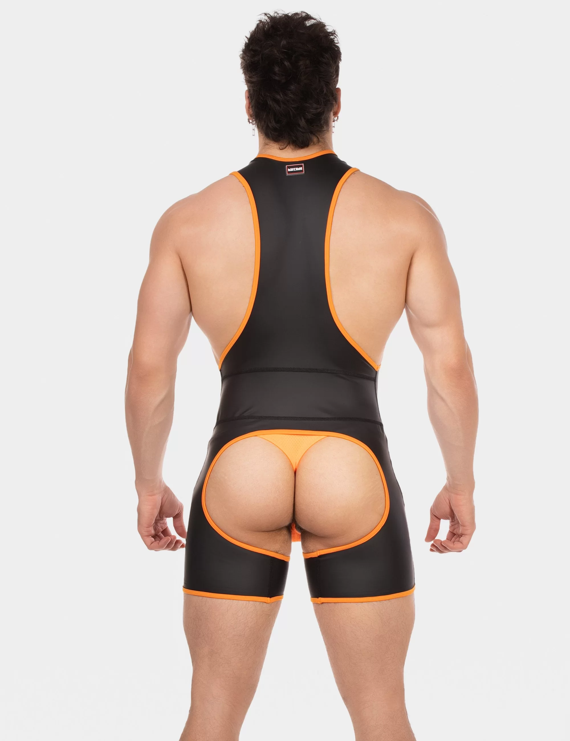 Singlet Kam - Black-Neonorange