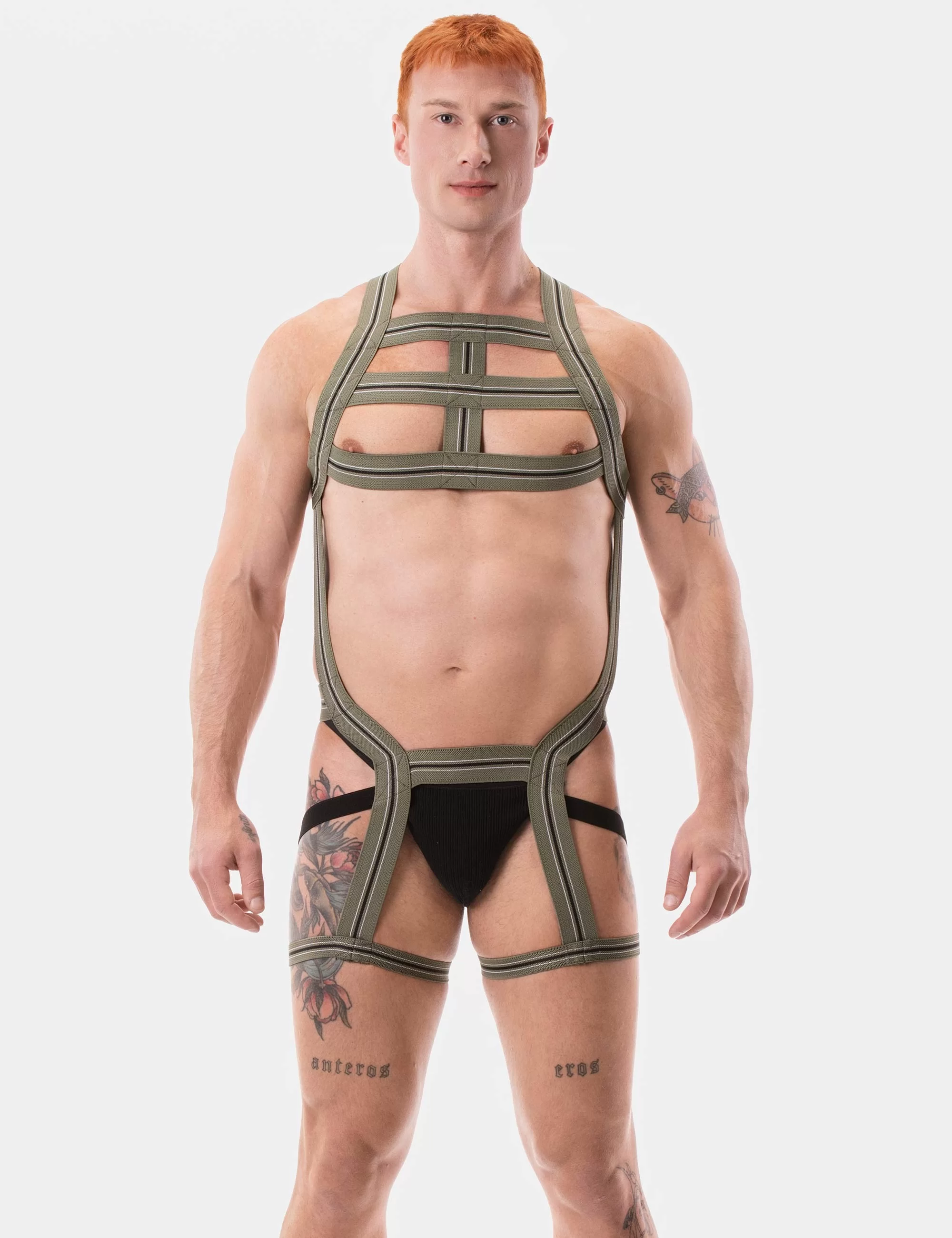 Harness Jaro - Army-White-Black