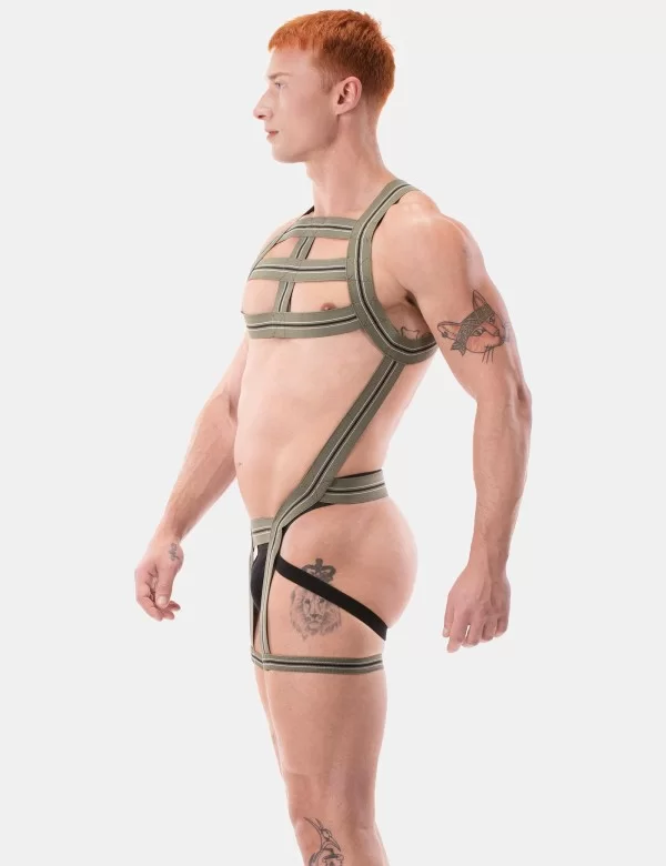 Harness Jaro - Army-White-Black