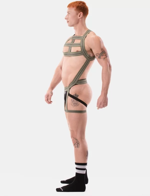 Harness Jaro - Army-White-Black