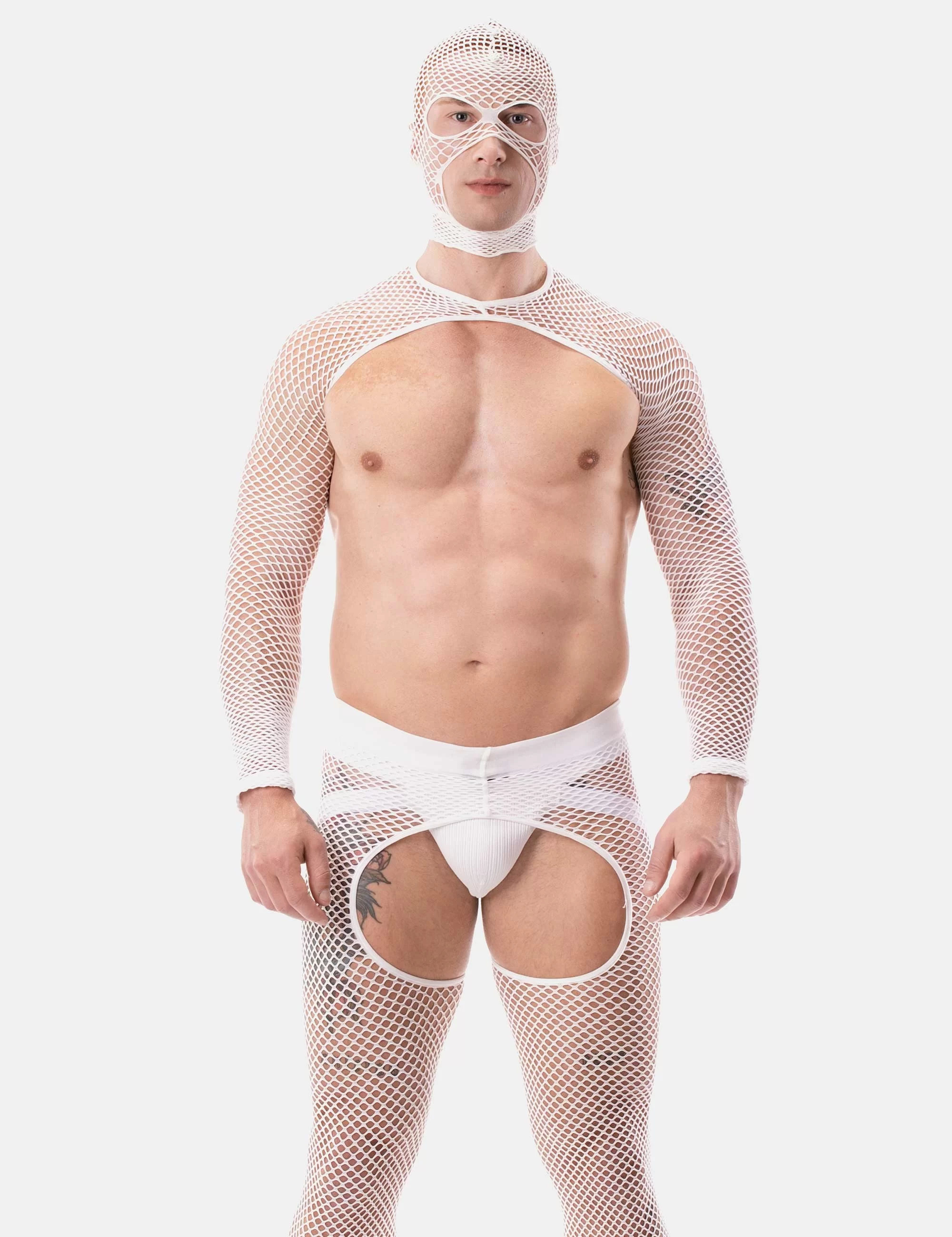 Fishnet Sleeves Poggio - White