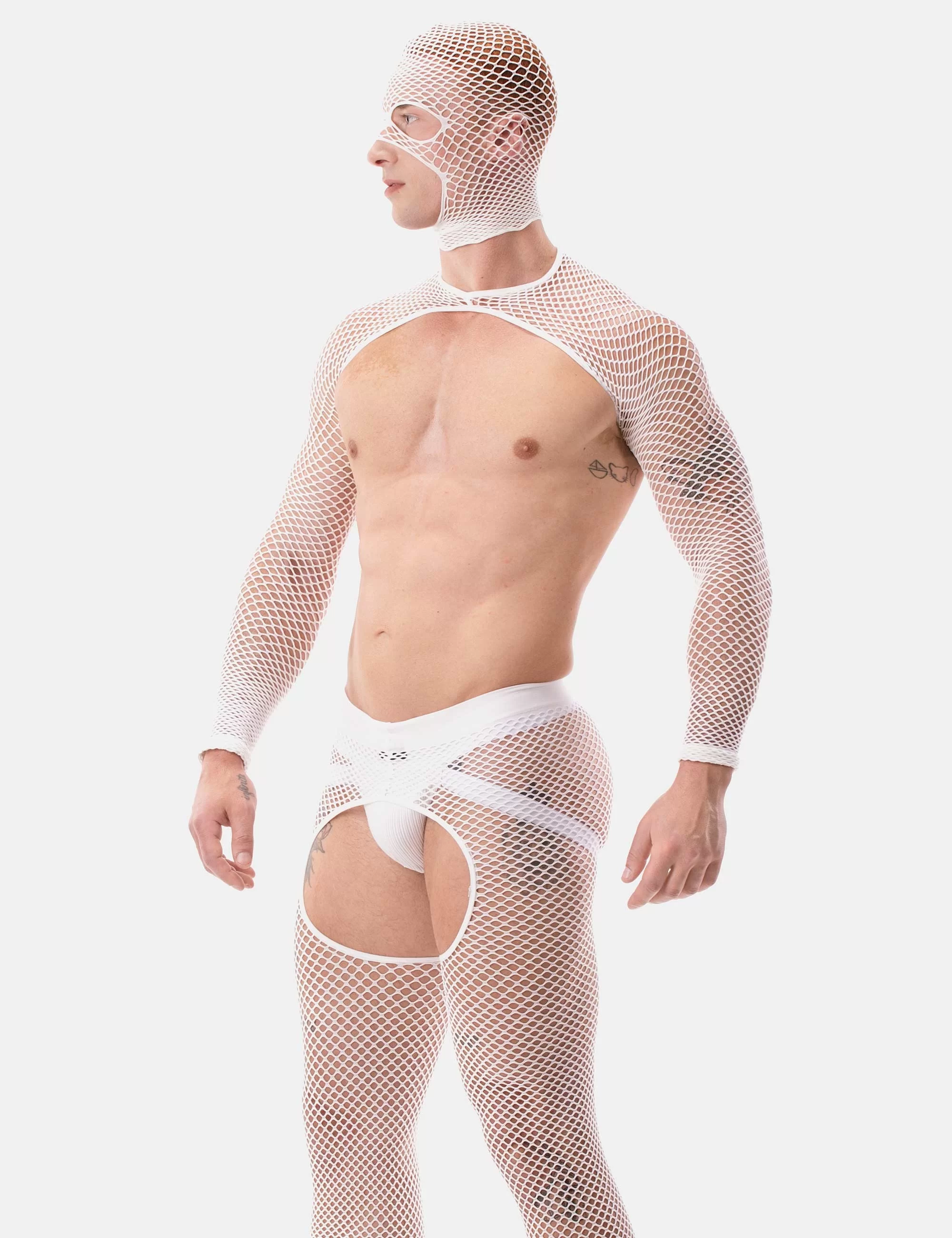 Fishnet Sleeves Poggio - White