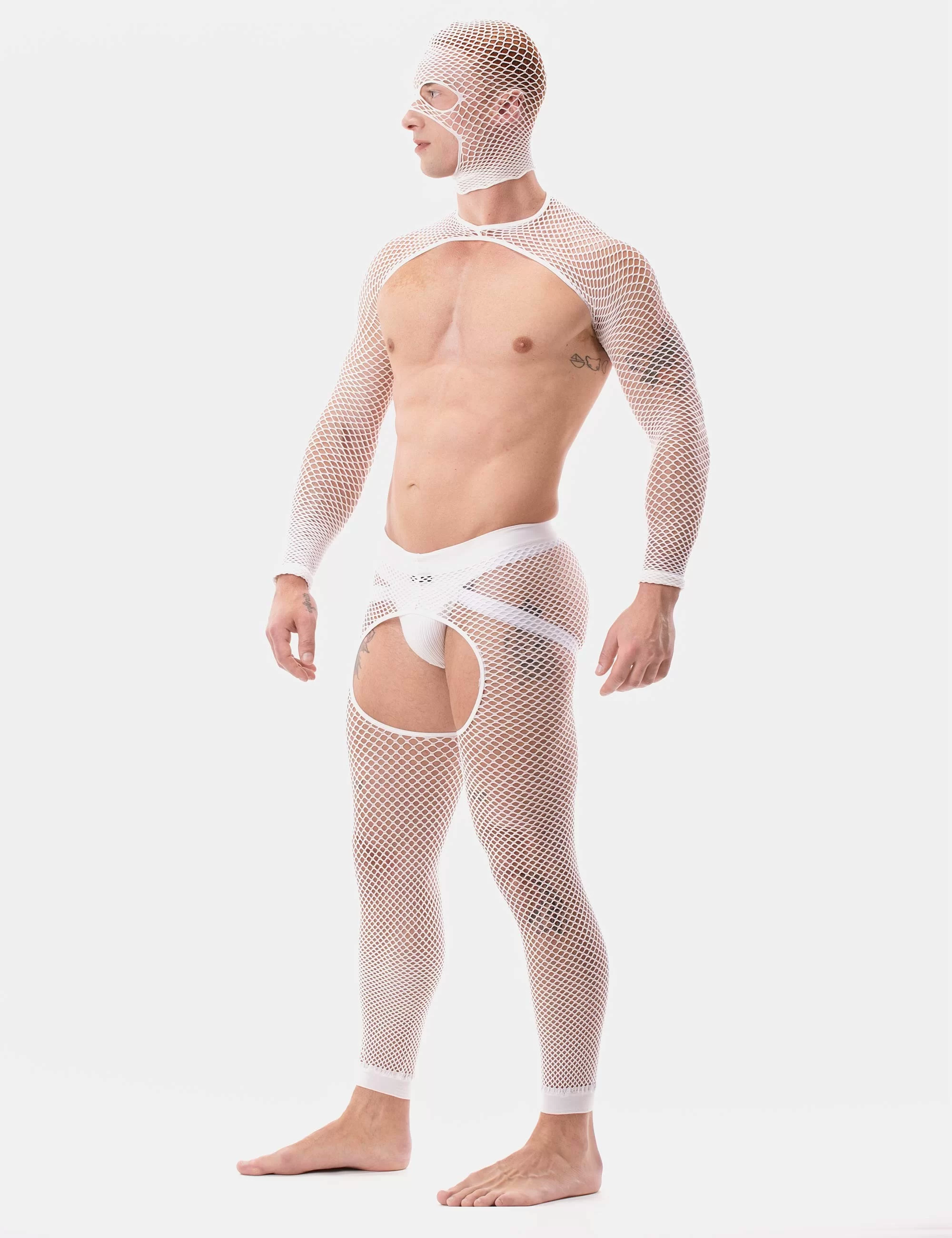 Fishnet Sleeves Poggio - White