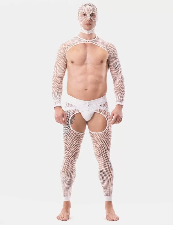 Fishnet Sleeves Poggio - White