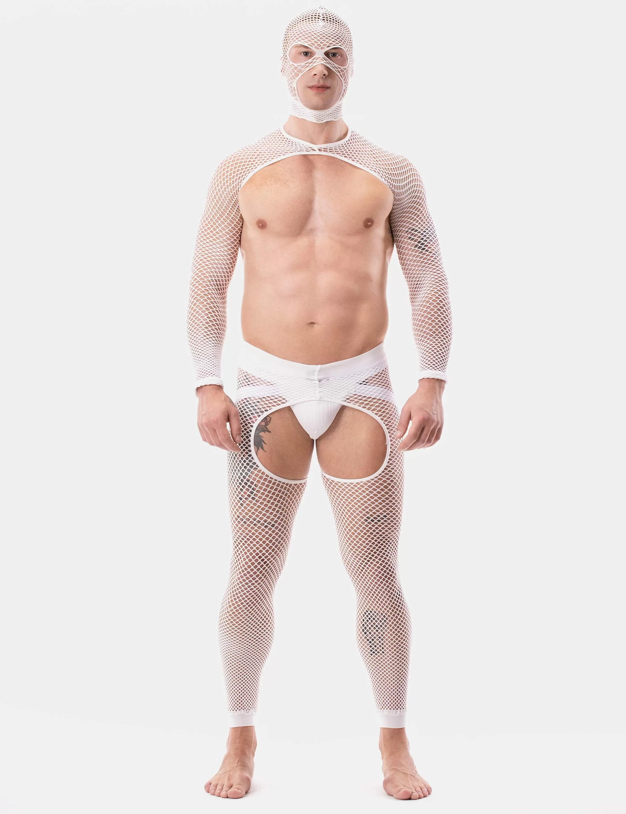Fishnet Sleeves Poggio - White