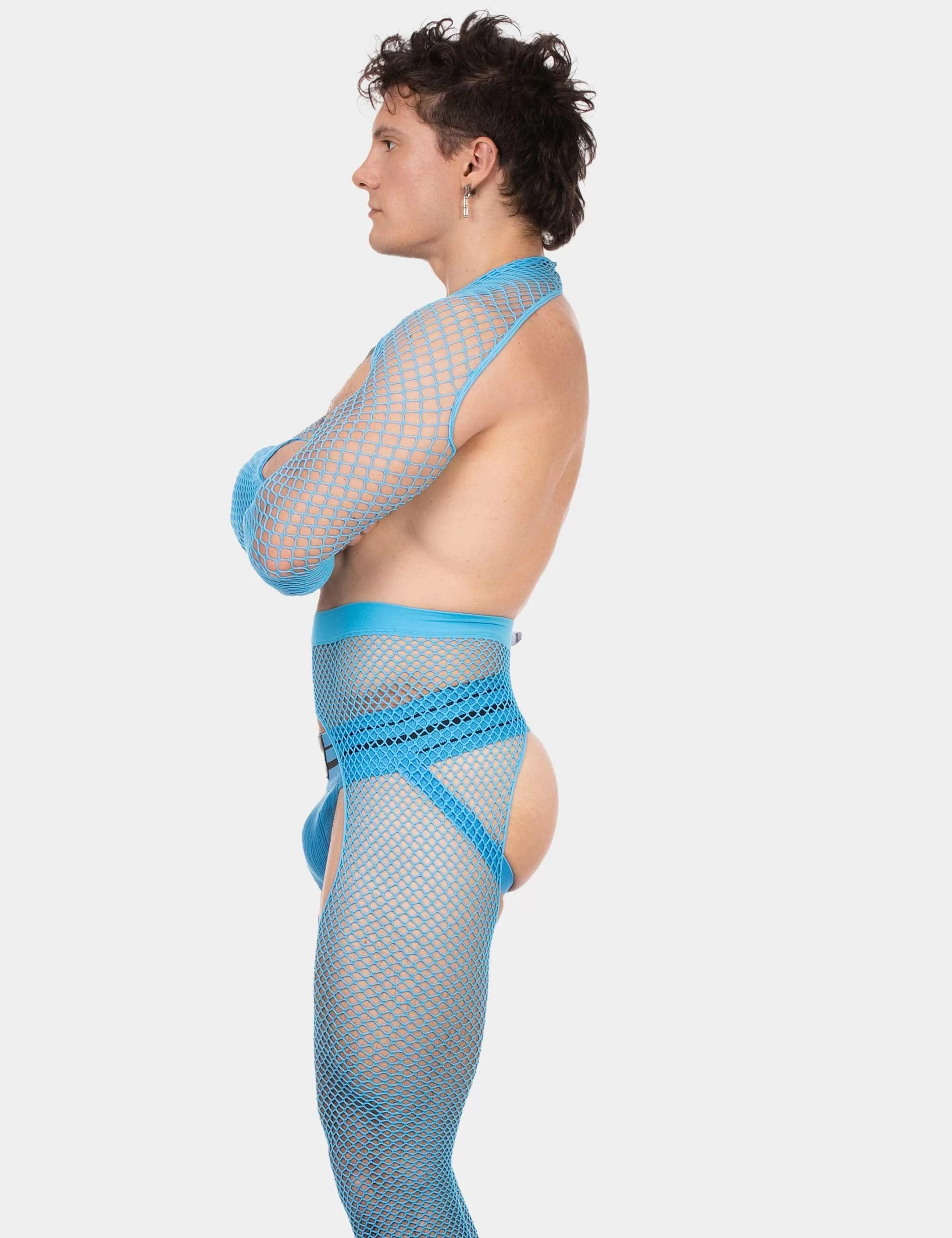 Fishnet Sleeves Poggio - Neonblue