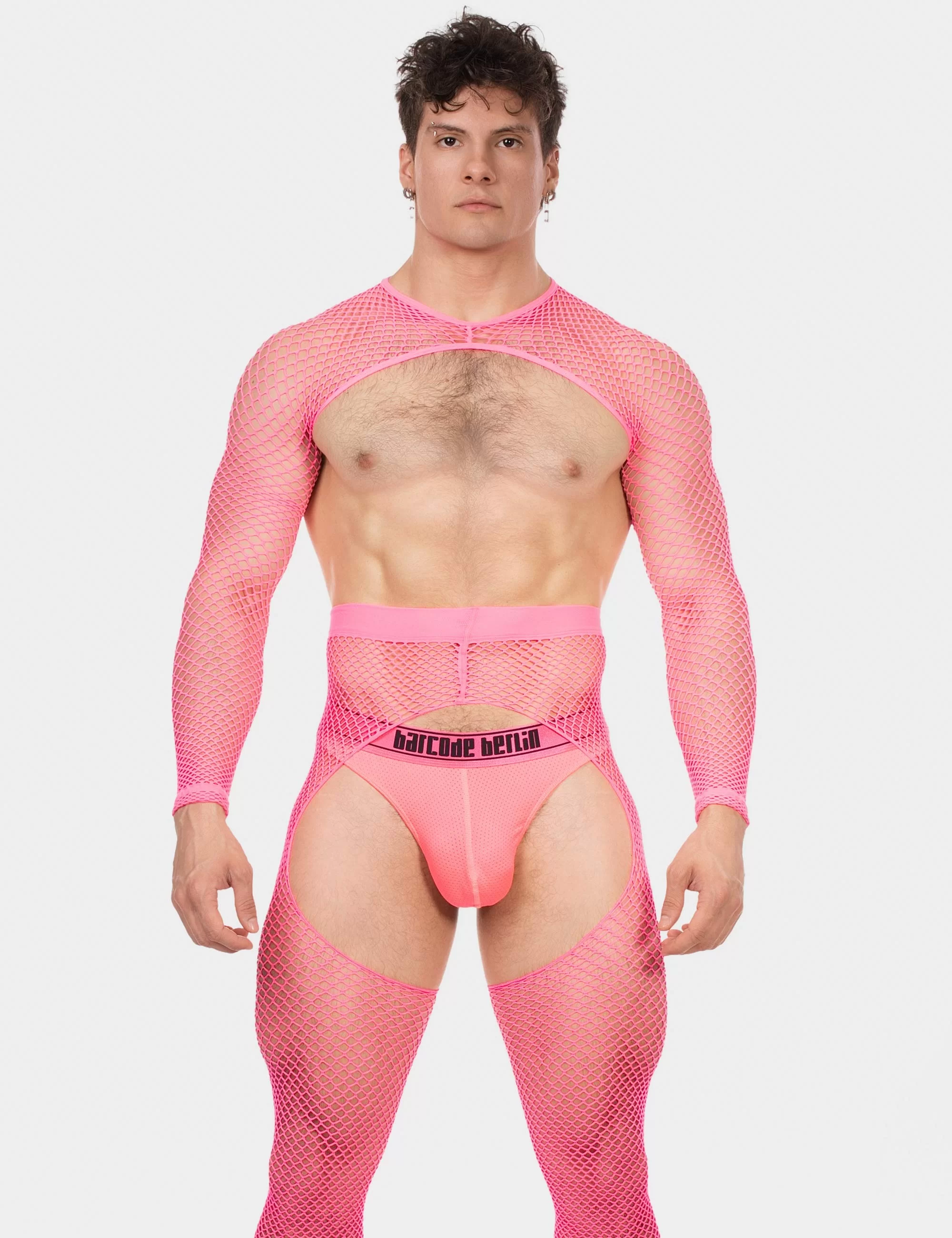 Fishnet Sleeves Poggio - Neonpink