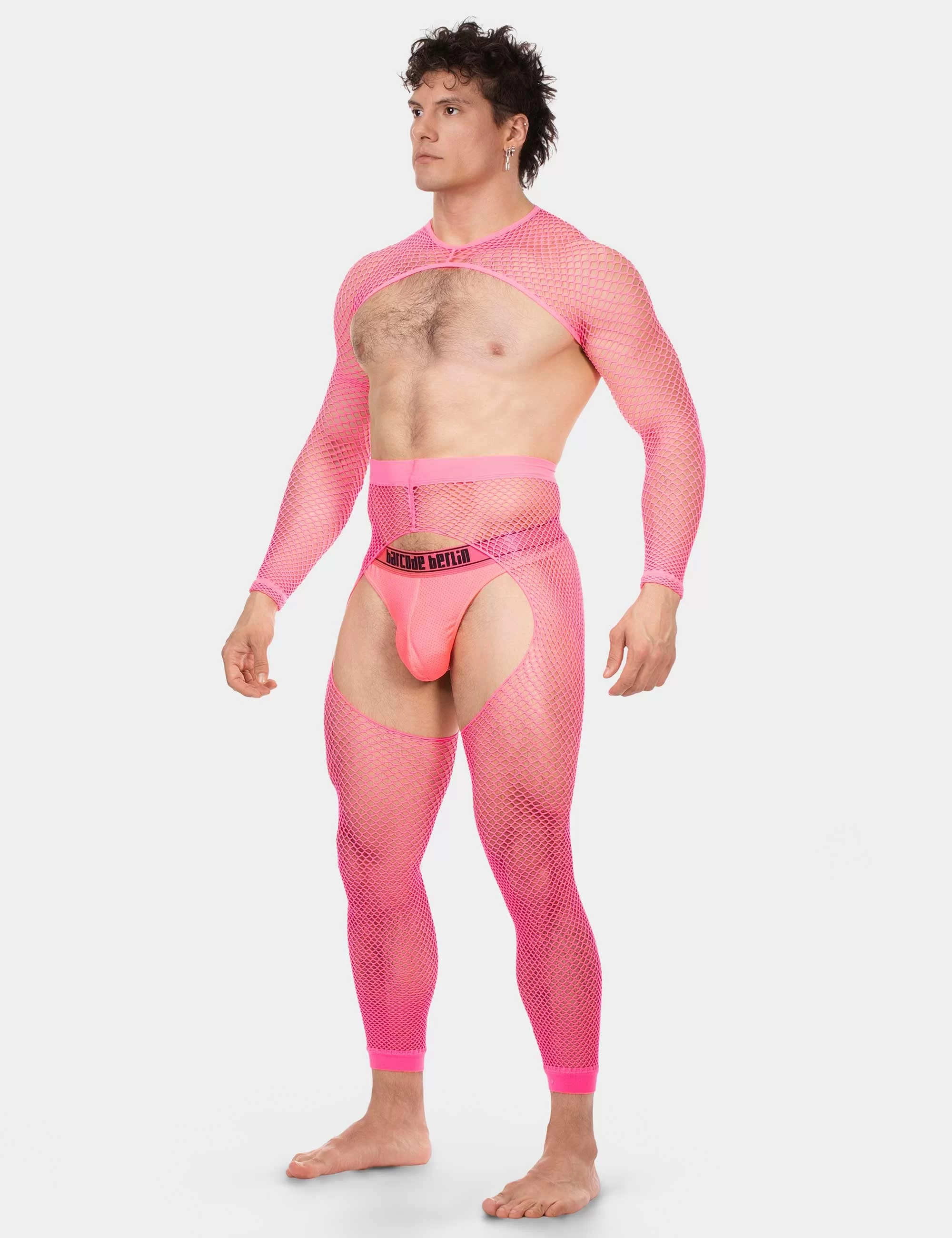 Fishnet Sleeves Poggio - Neonpink