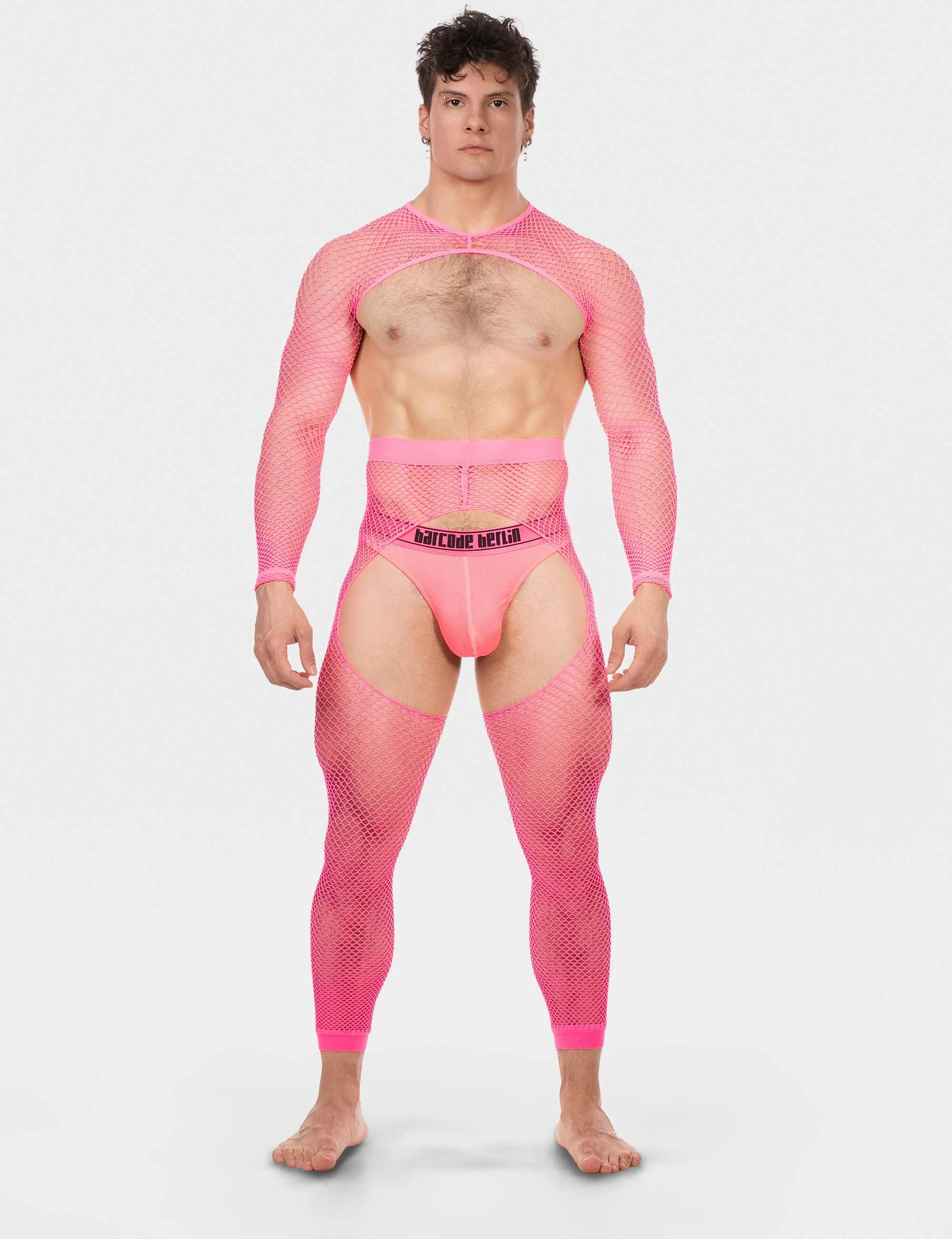 Fishnet Sleeves Poggio - Neonpink