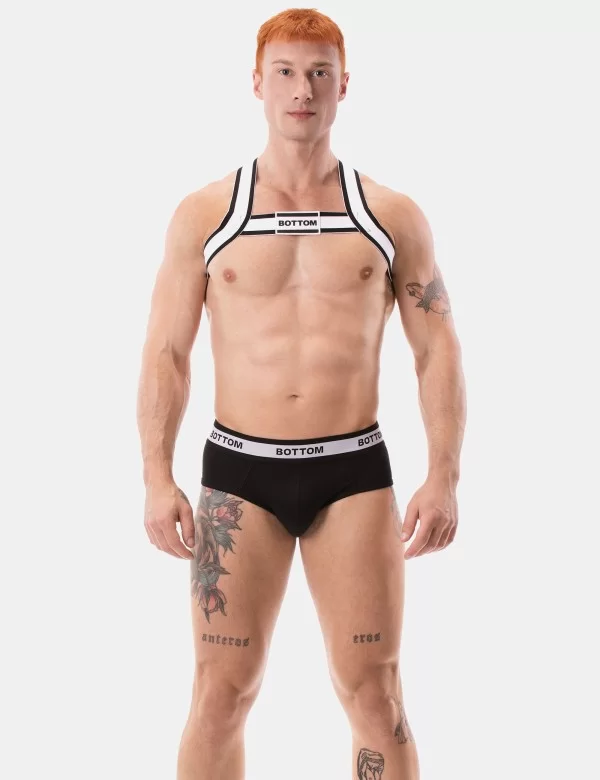 Backless Brief Bottom - Black-White