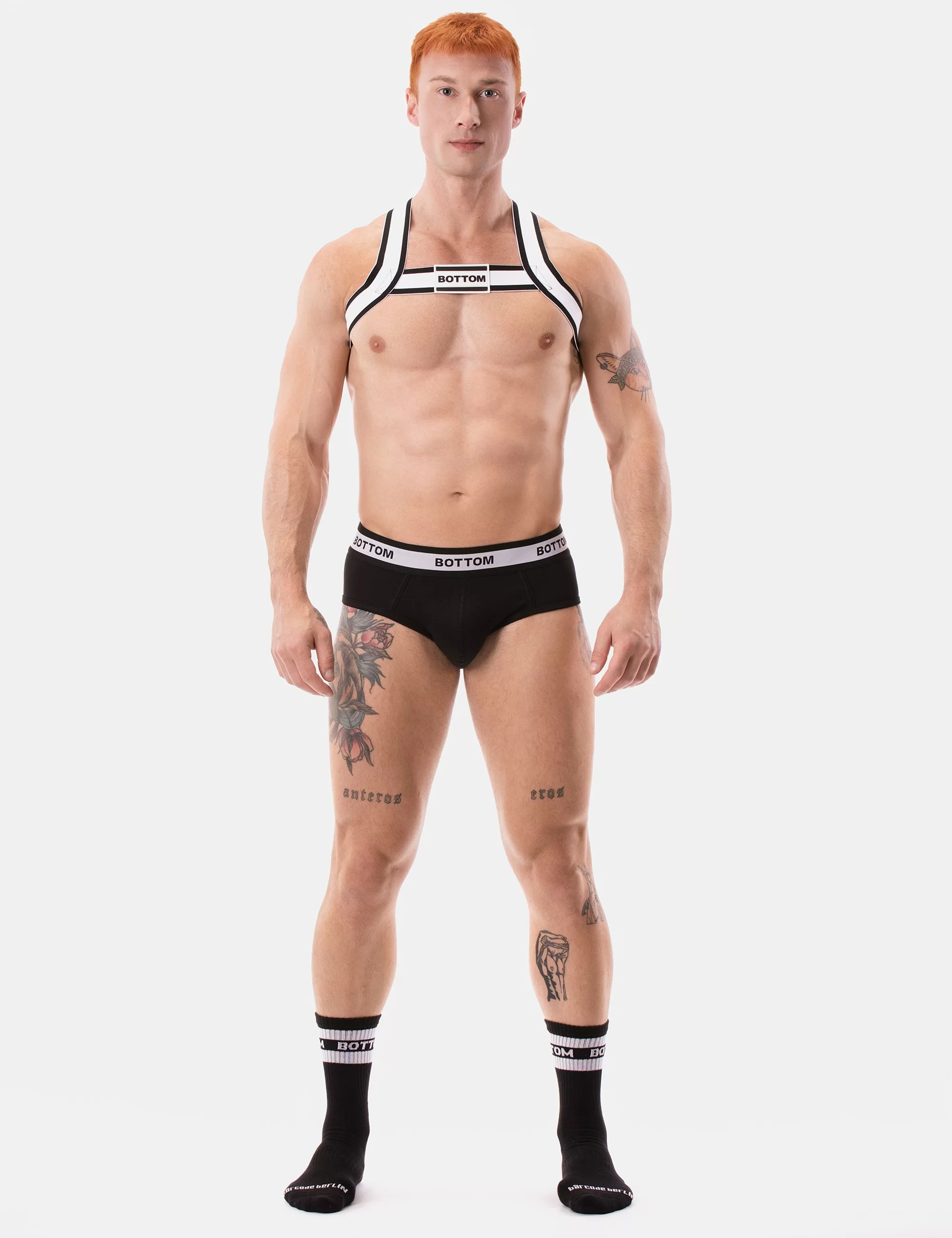 Backless Brief Bottom - Black-White