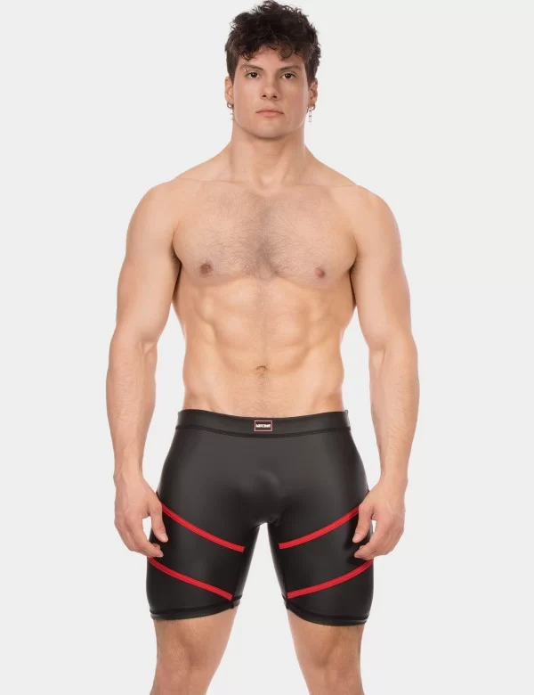 Biker Short Nuru - Black-Red