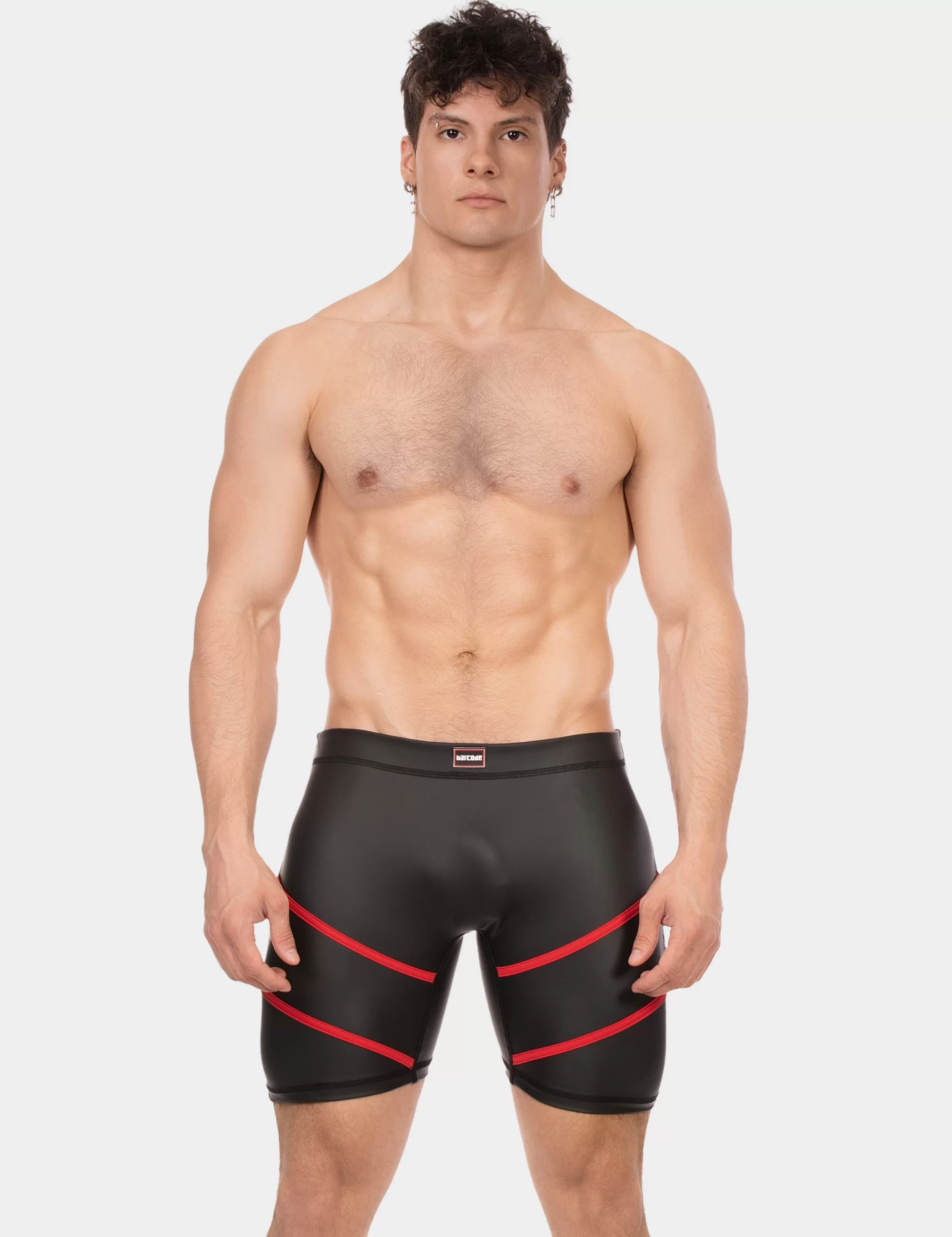 Biker Short Nuru - Black-Red