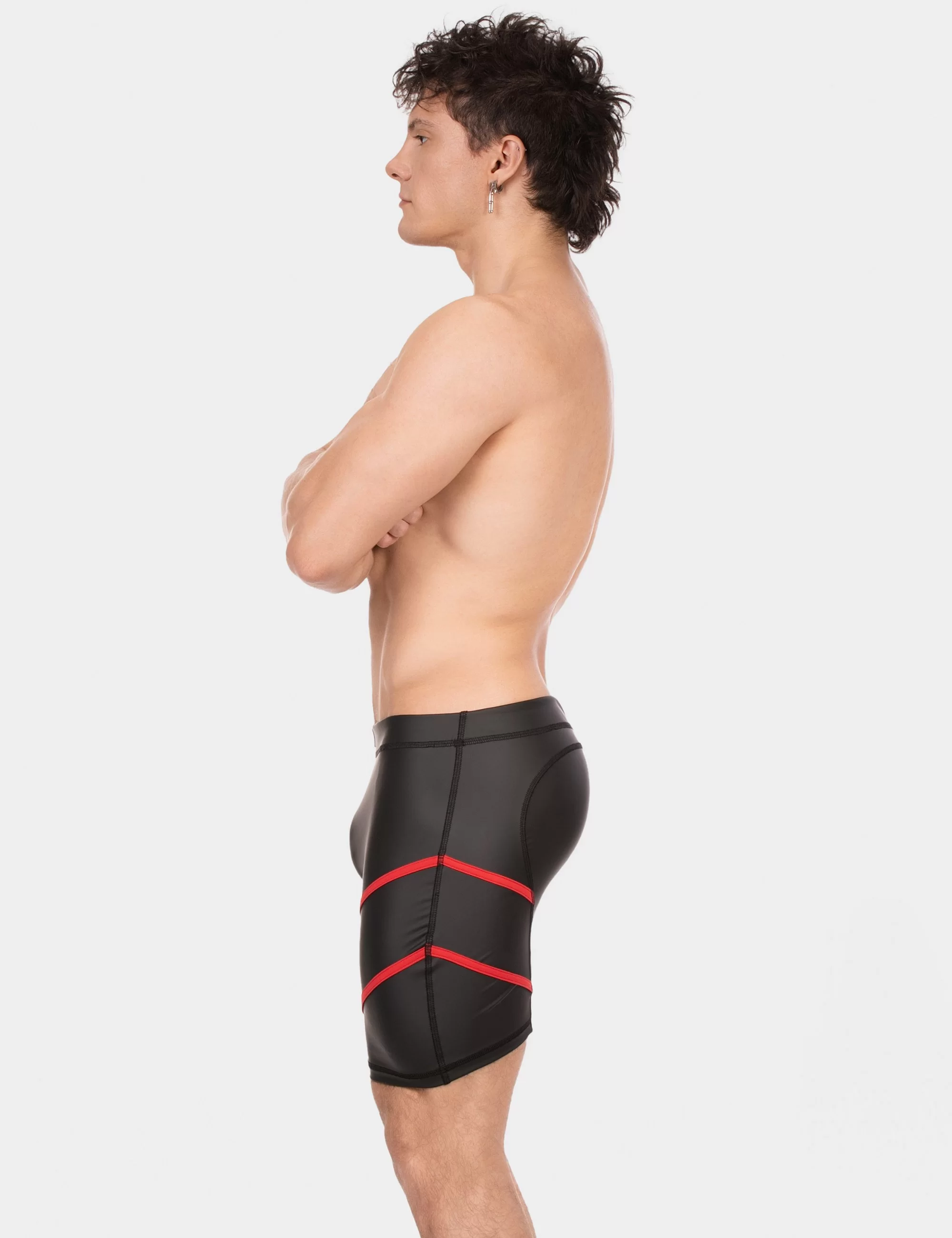 Biker Short Nuru - Black-Red