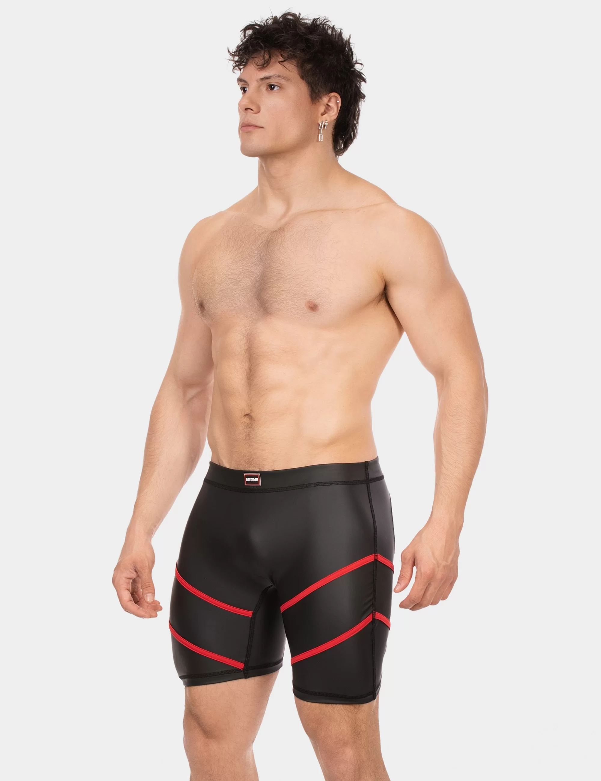 Biker Short Nuru - Black-Red