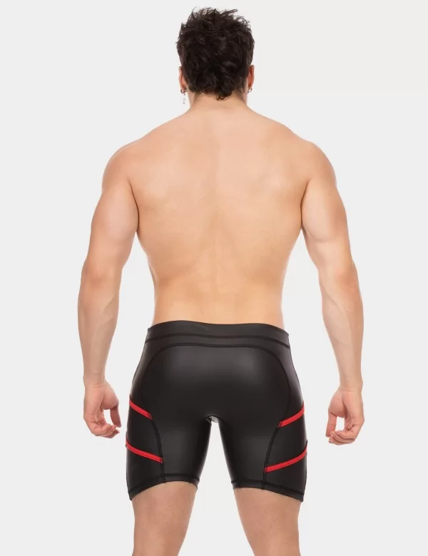 Biker Short Nuru - Black-Red