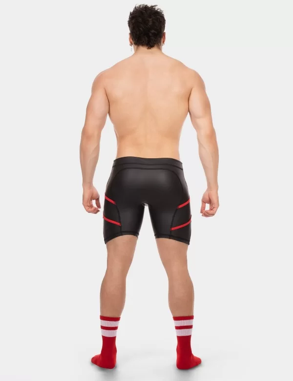 Biker Short Nuru - Black-Red