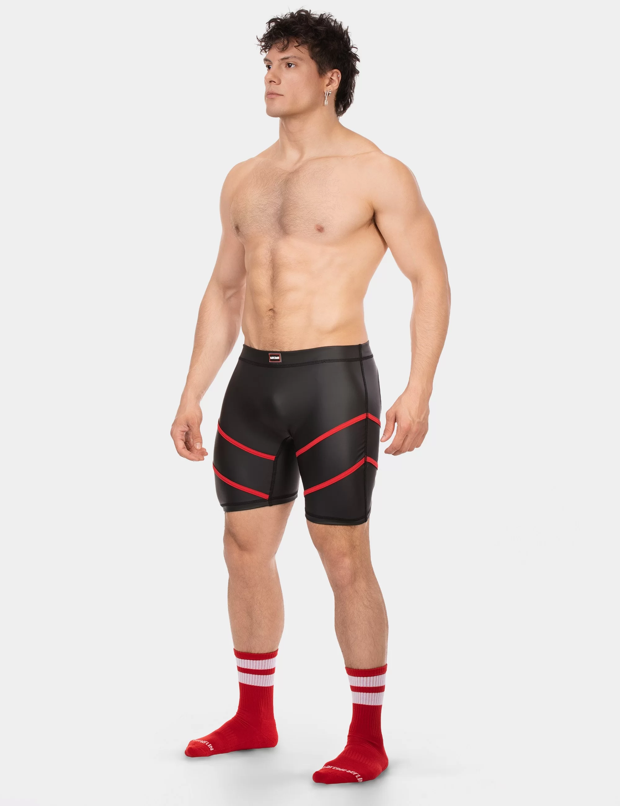 Biker Short Nuru - Black-Red