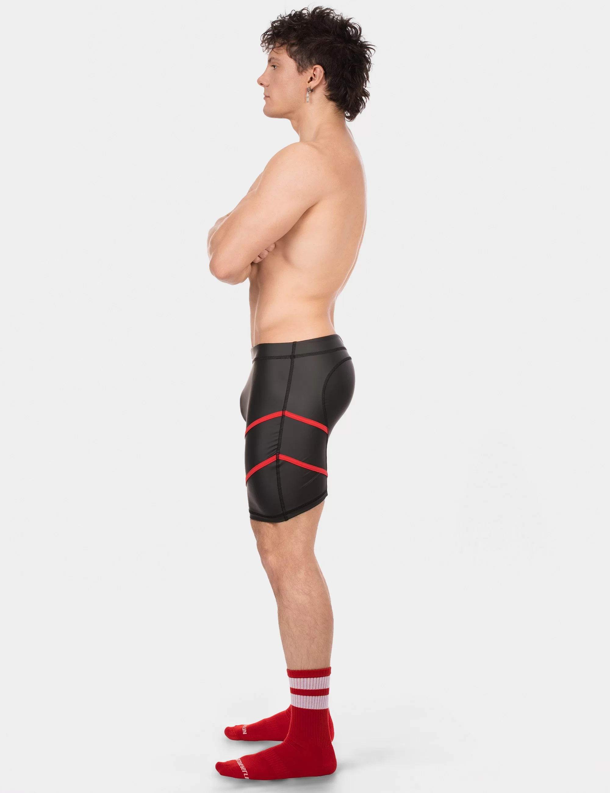 Biker Short Nuru - Black-Red
