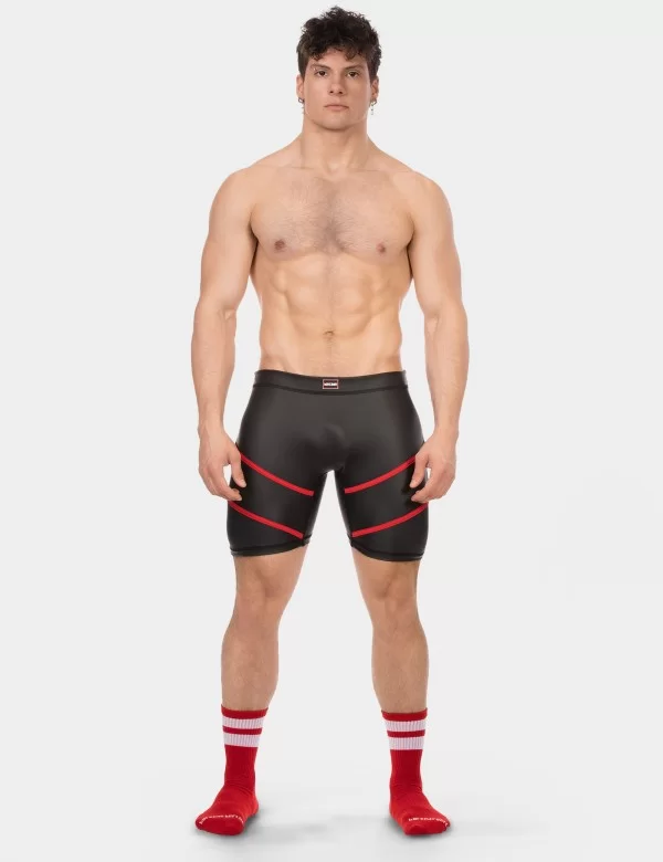 Biker Short Nuru - Black-Red