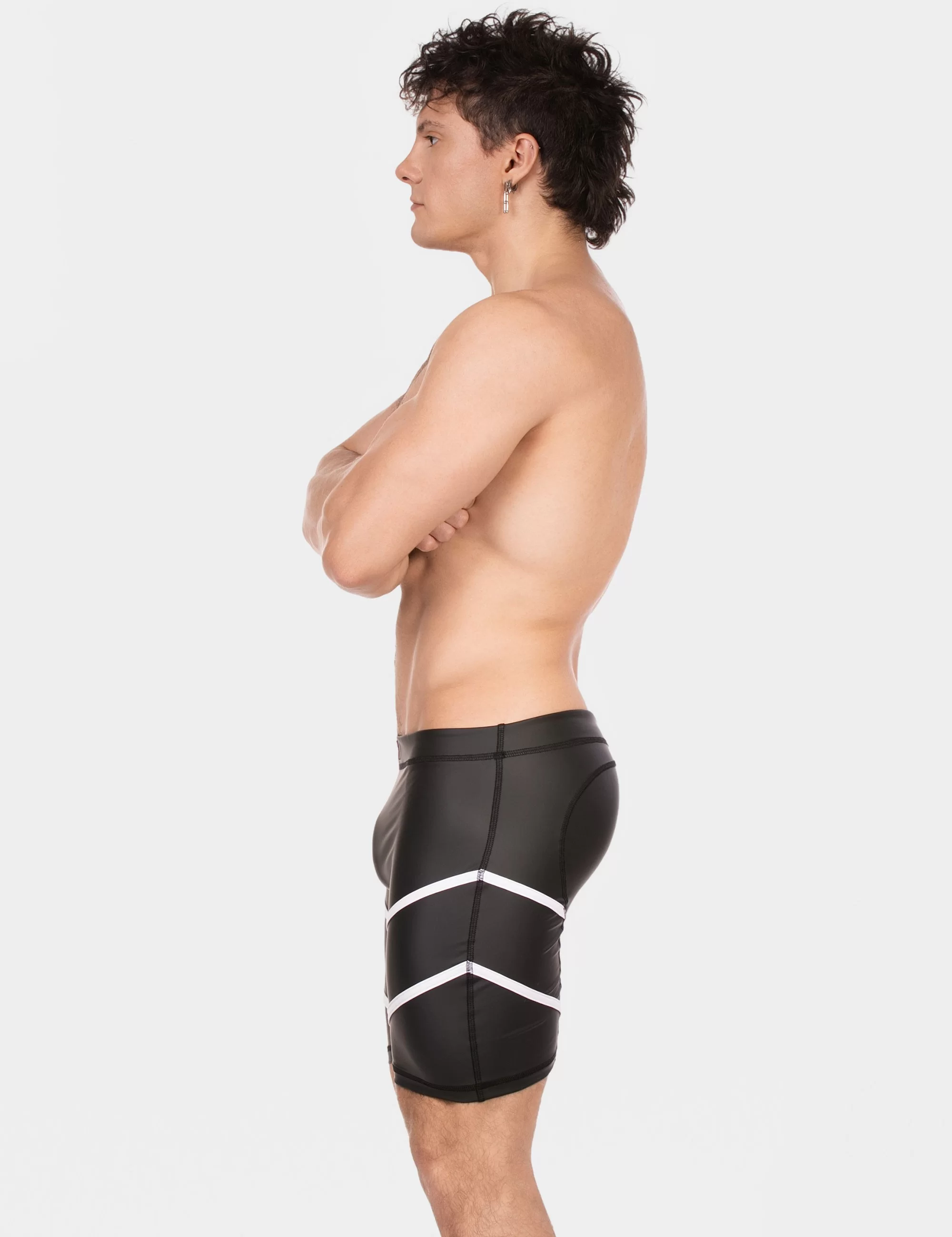 Biker Short Nuru - Black-White
