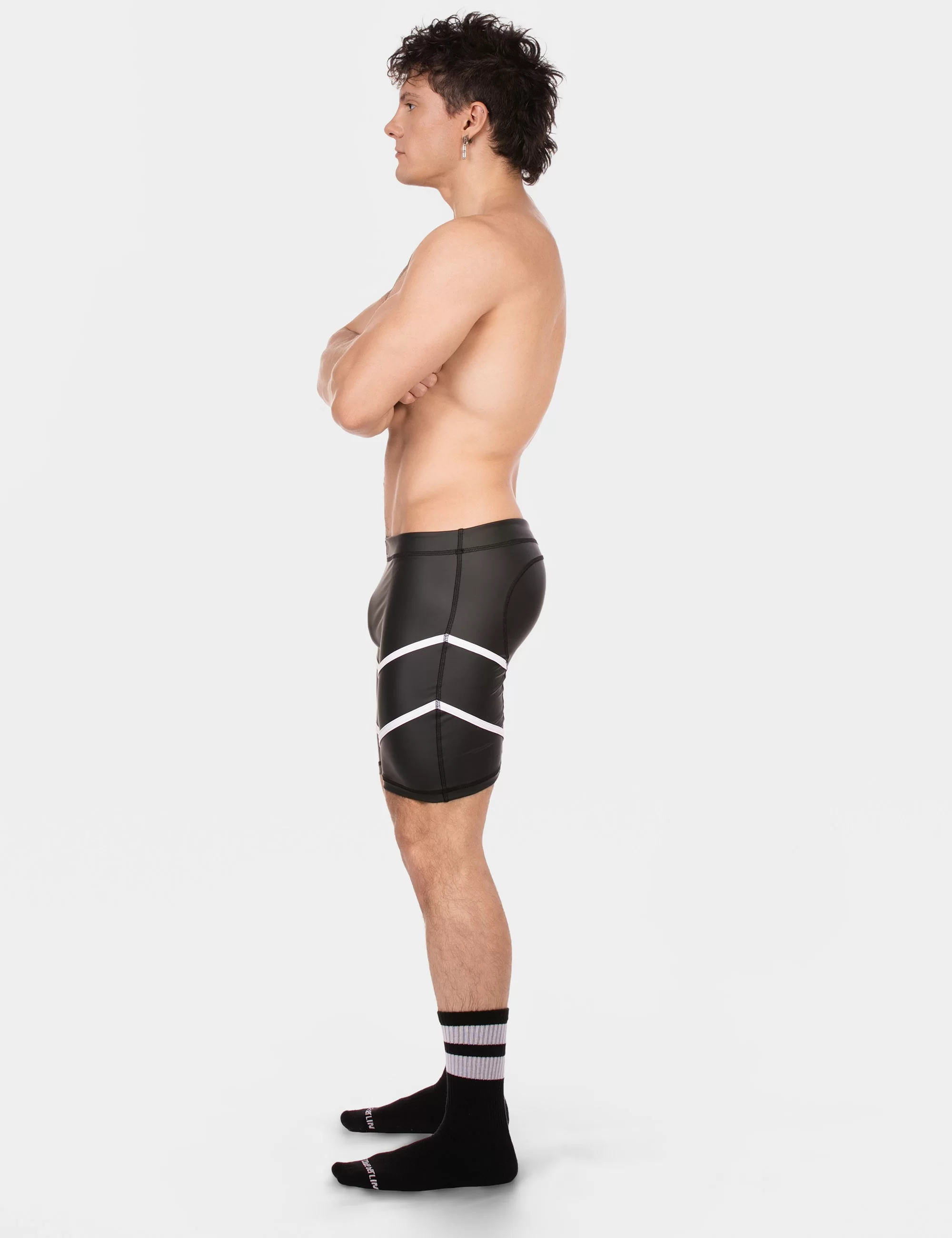 Biker Short Nuru - Black-White