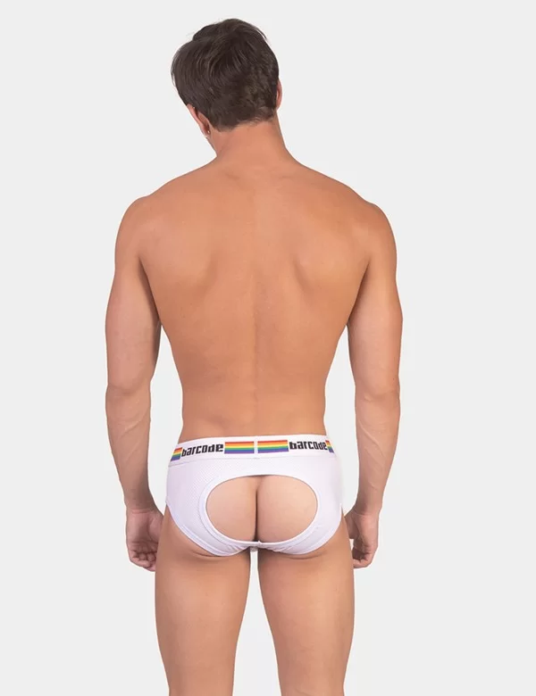 Backless Brief Pride - White