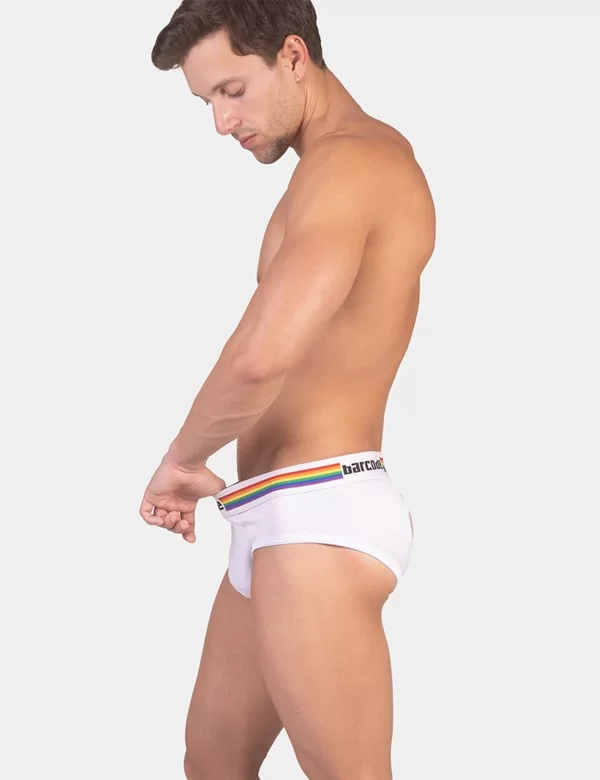 Backless Brief Pride - White