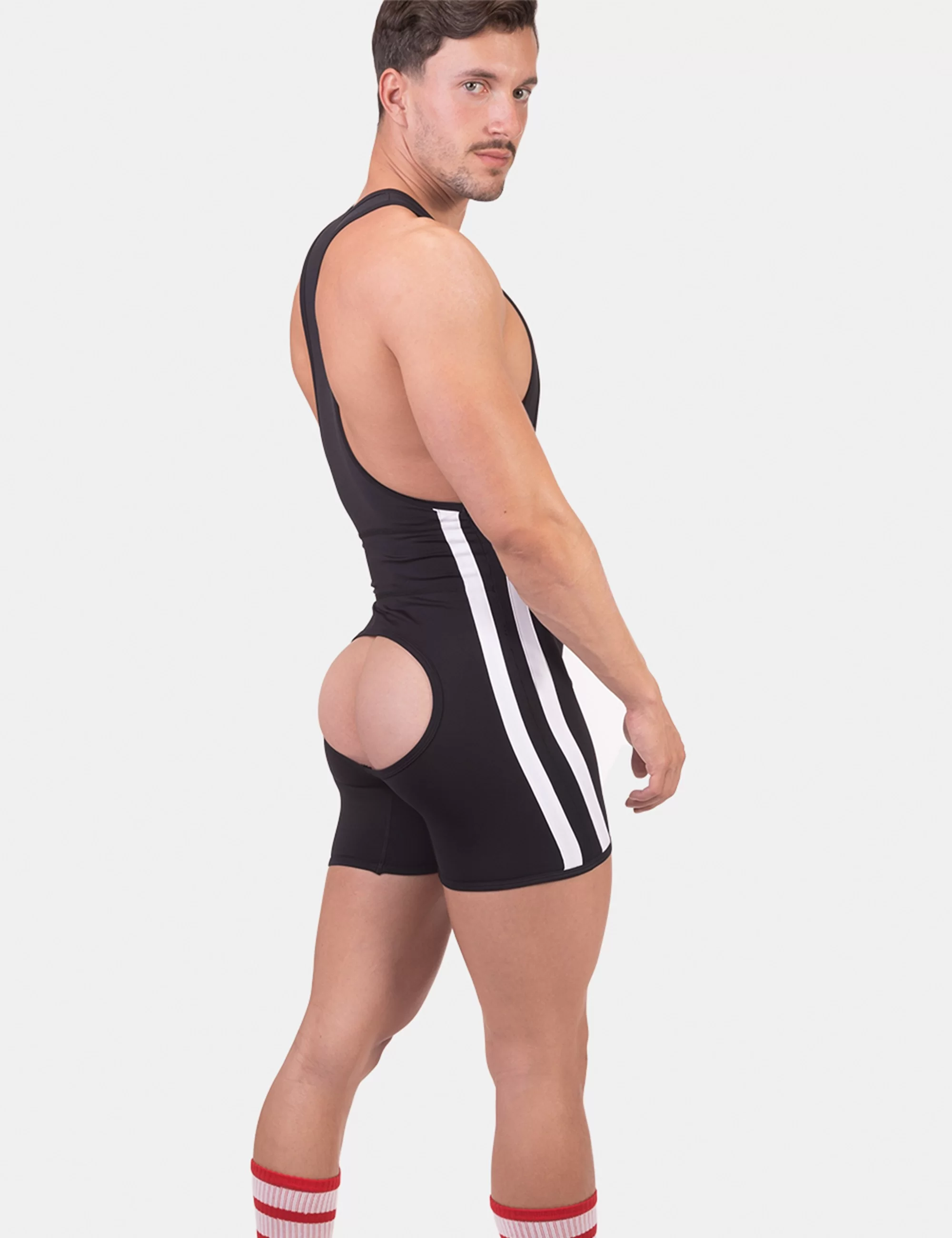 Backless Singlet Dastin - Black-White