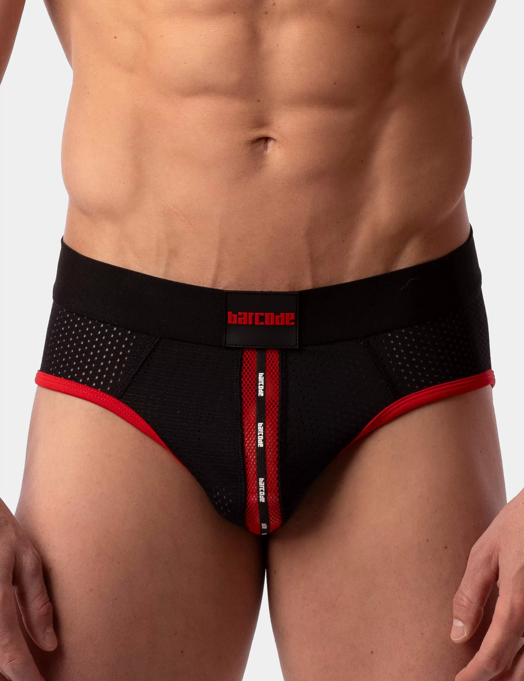 Mesh Brief Sicile - Black-Red
