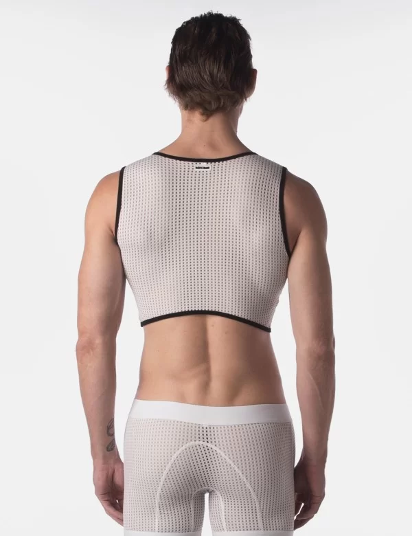 Crop Vest Noburu - White-Black