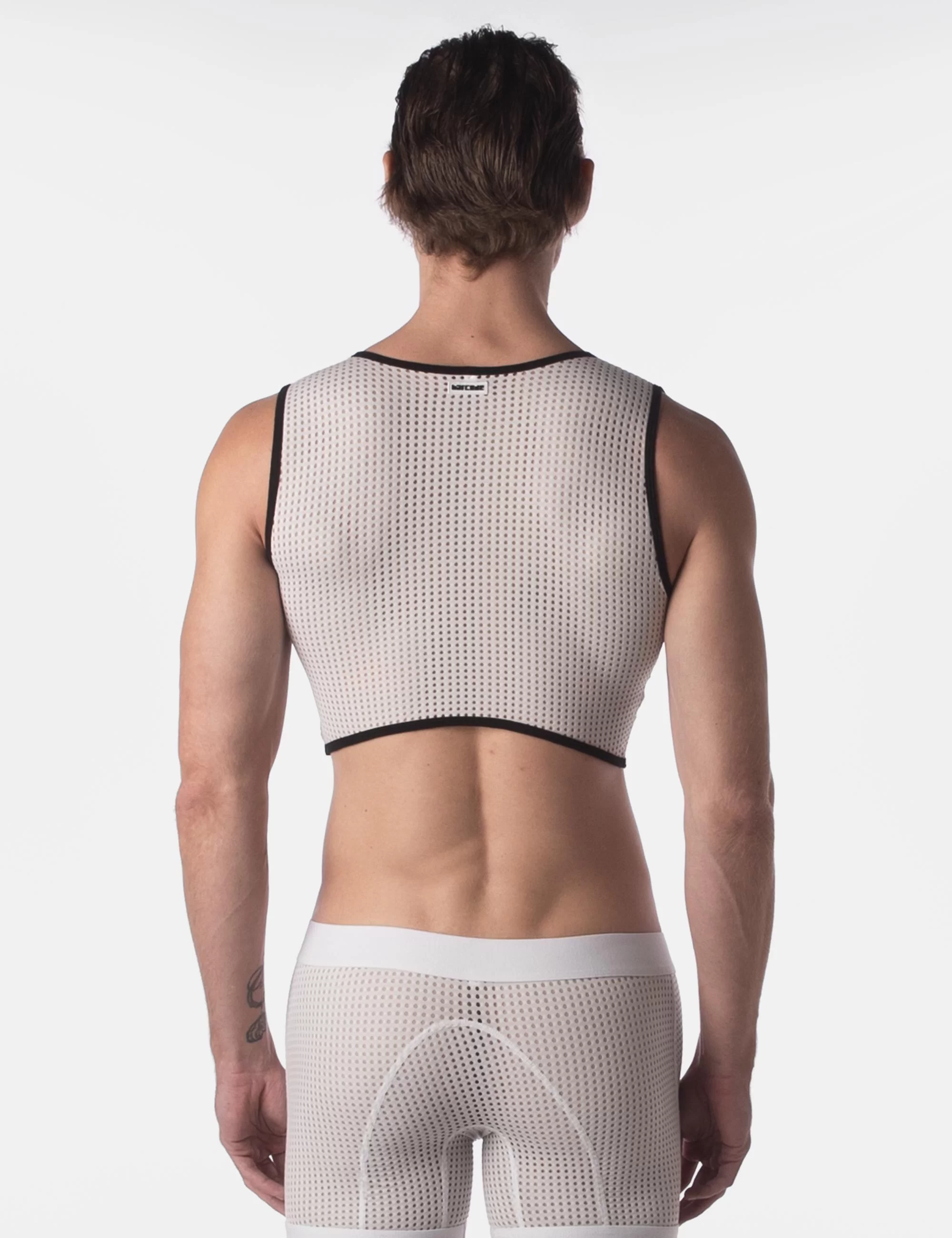 Crop Vest Noburu - White-Black