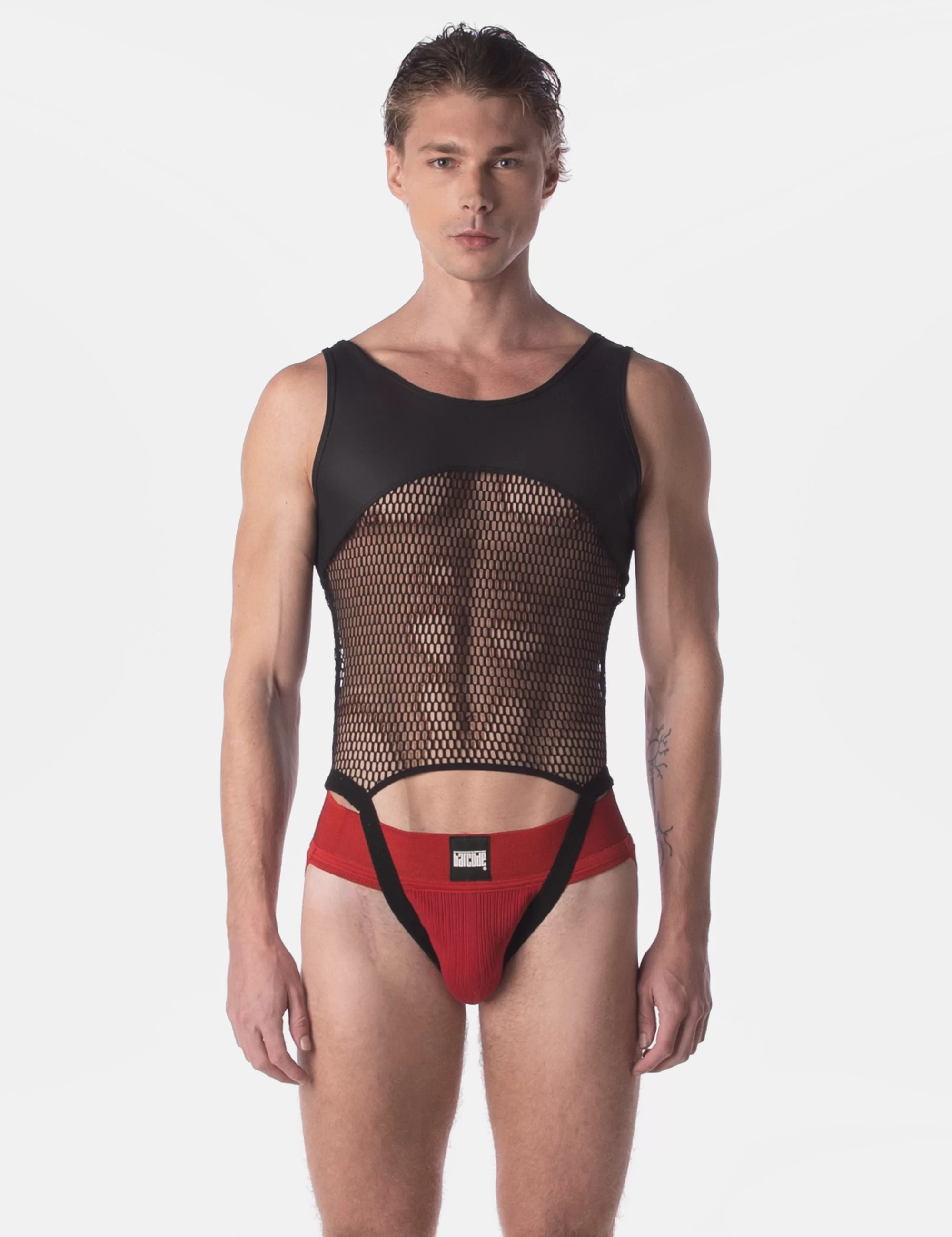 Mesh Lace Bodysuit Notin - Black