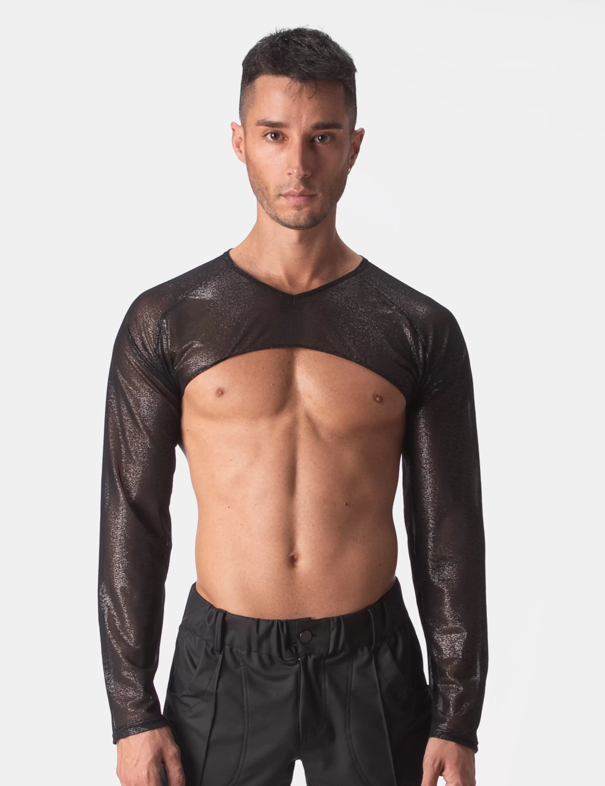 Mesh Crop Top Chaka - Black