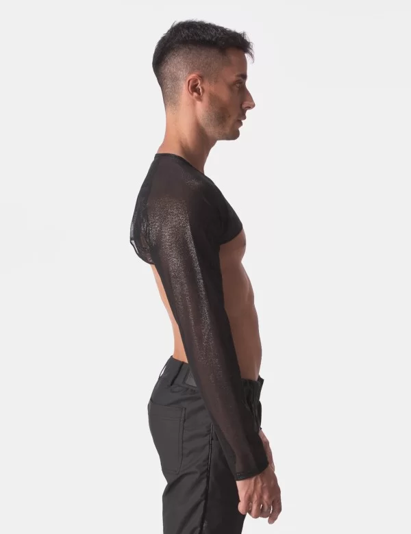Mesh Crop Top Chaka - Black