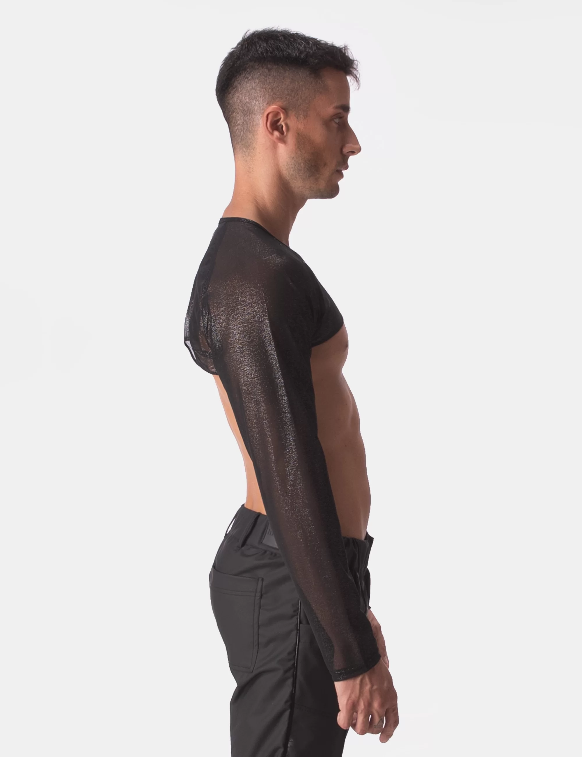 Mesh Crop Top Chaka - Black