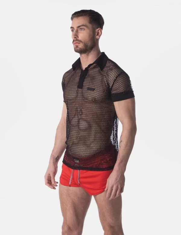 Mesh Polo Dourok - Black