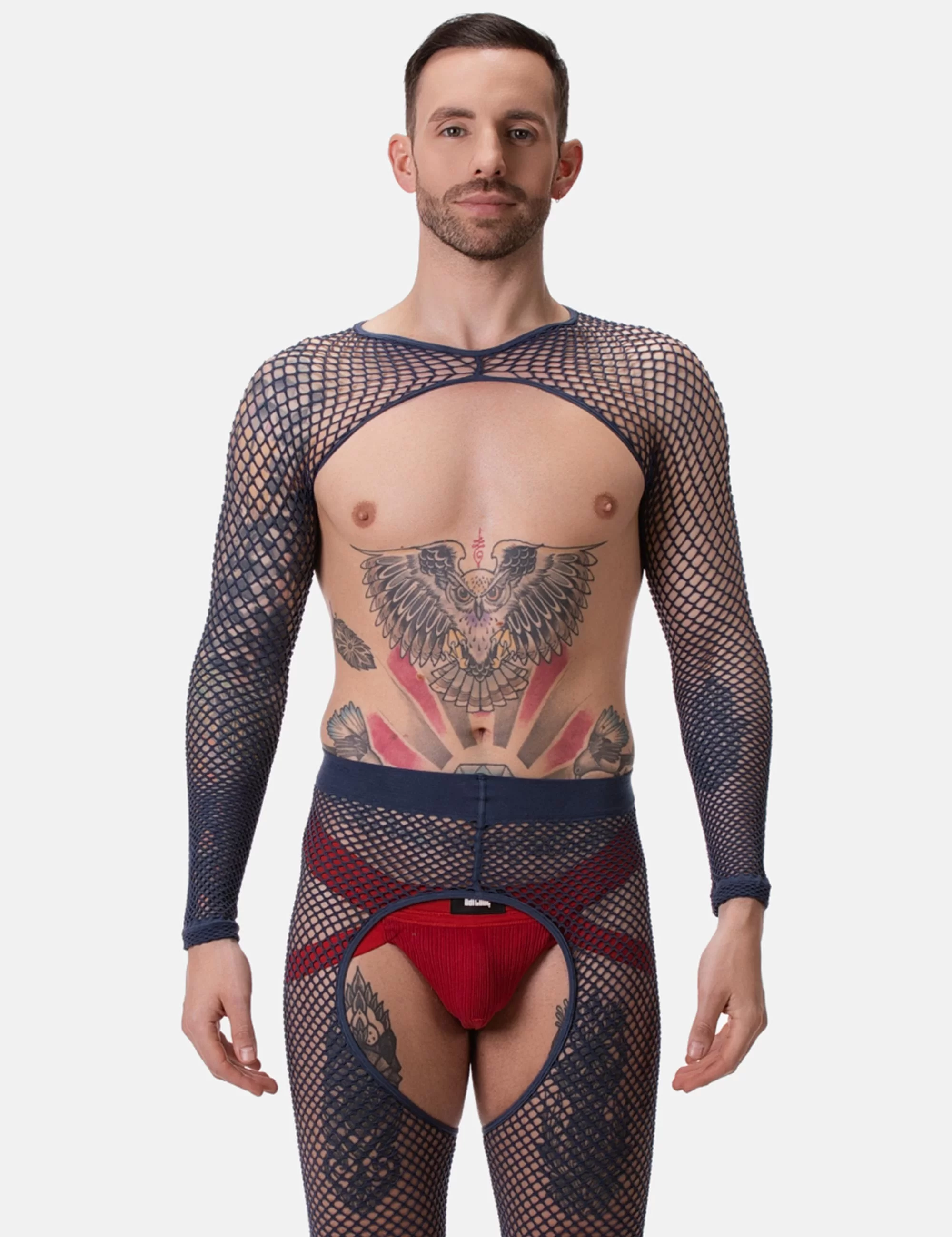 Fishnet Sleeves Poggio - Navy