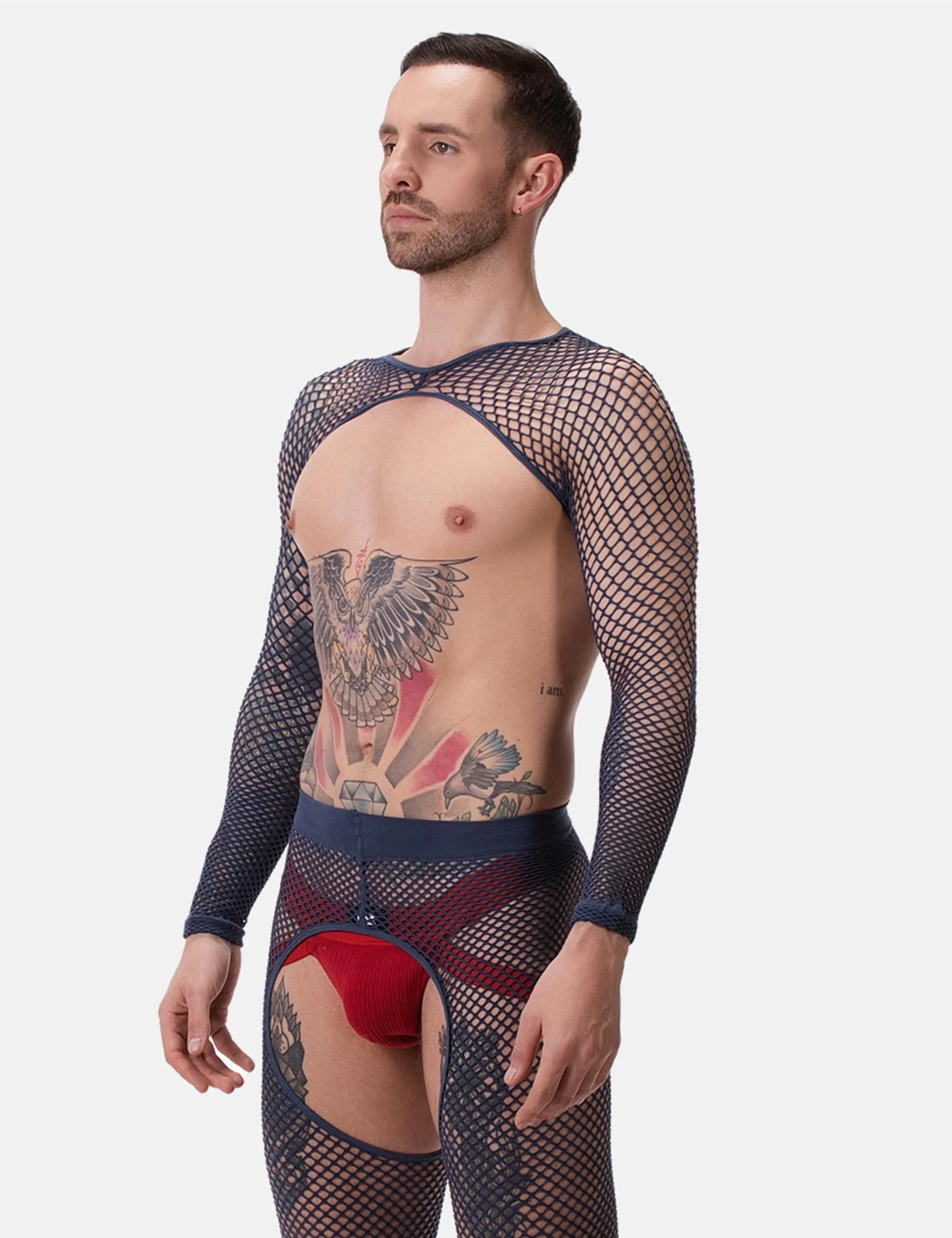 Fishnet Sleeves Poggio - Navy