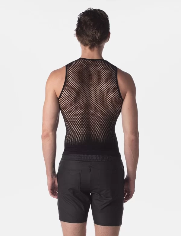 Fishnet Tank Top Stefano - Black