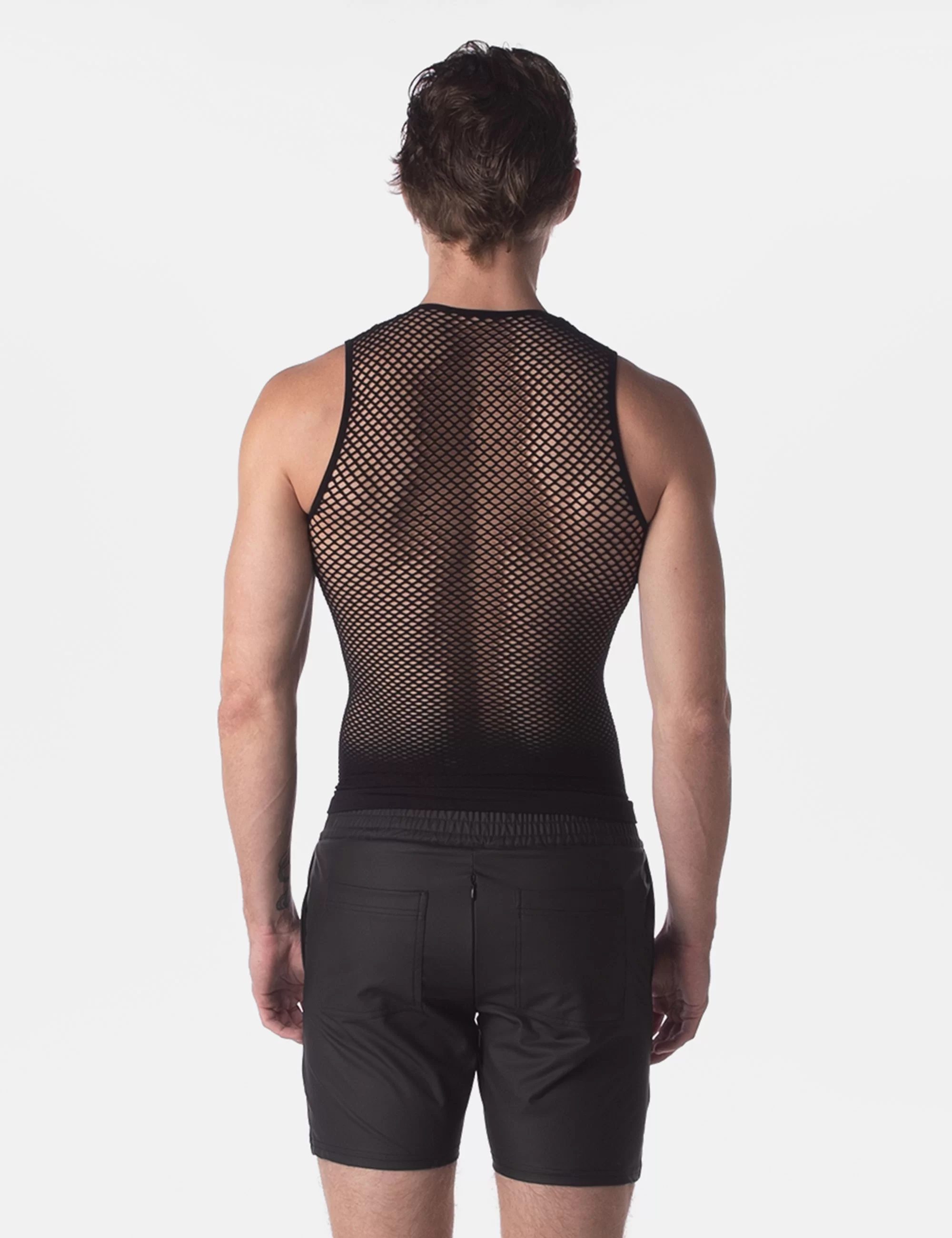 Fishnet Tank Top Stefano - Black