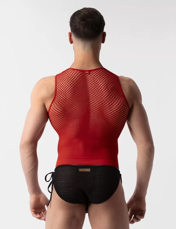 Fishnet Tank Top Stefano - Red