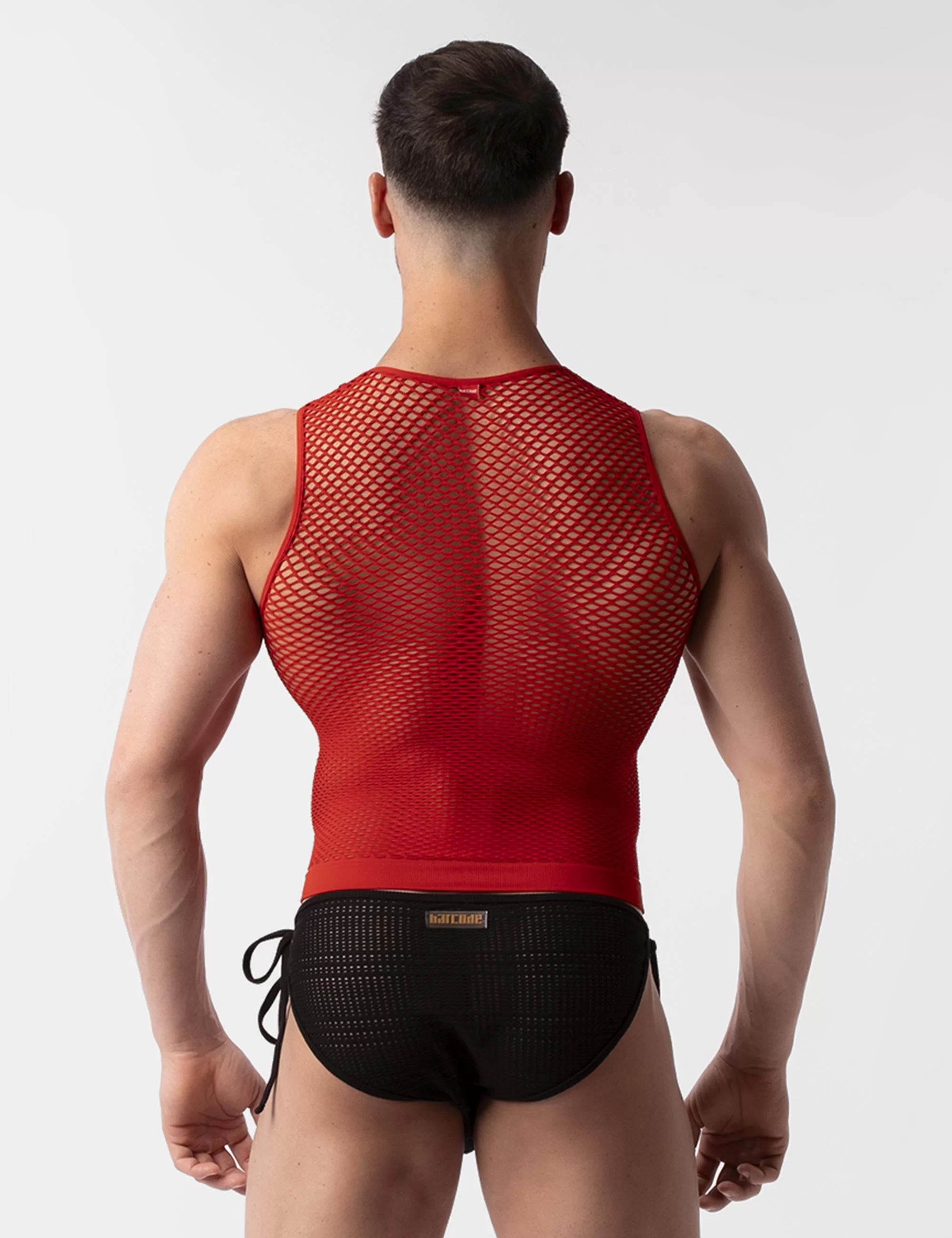 Fishnet Tank Top Stefano - Red