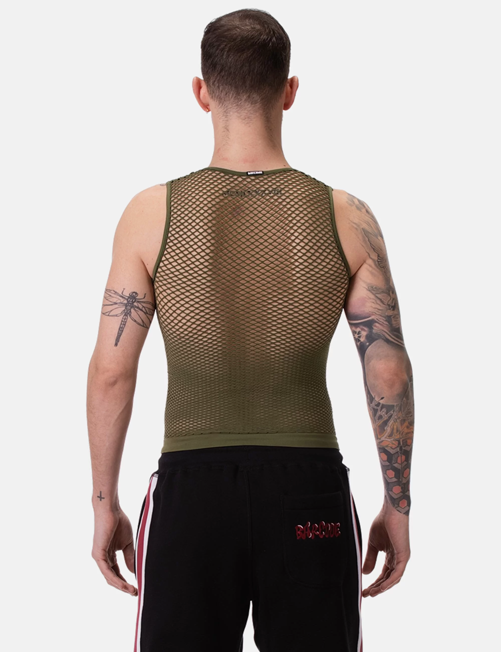 Fishnet Tank Top Stefano - Army