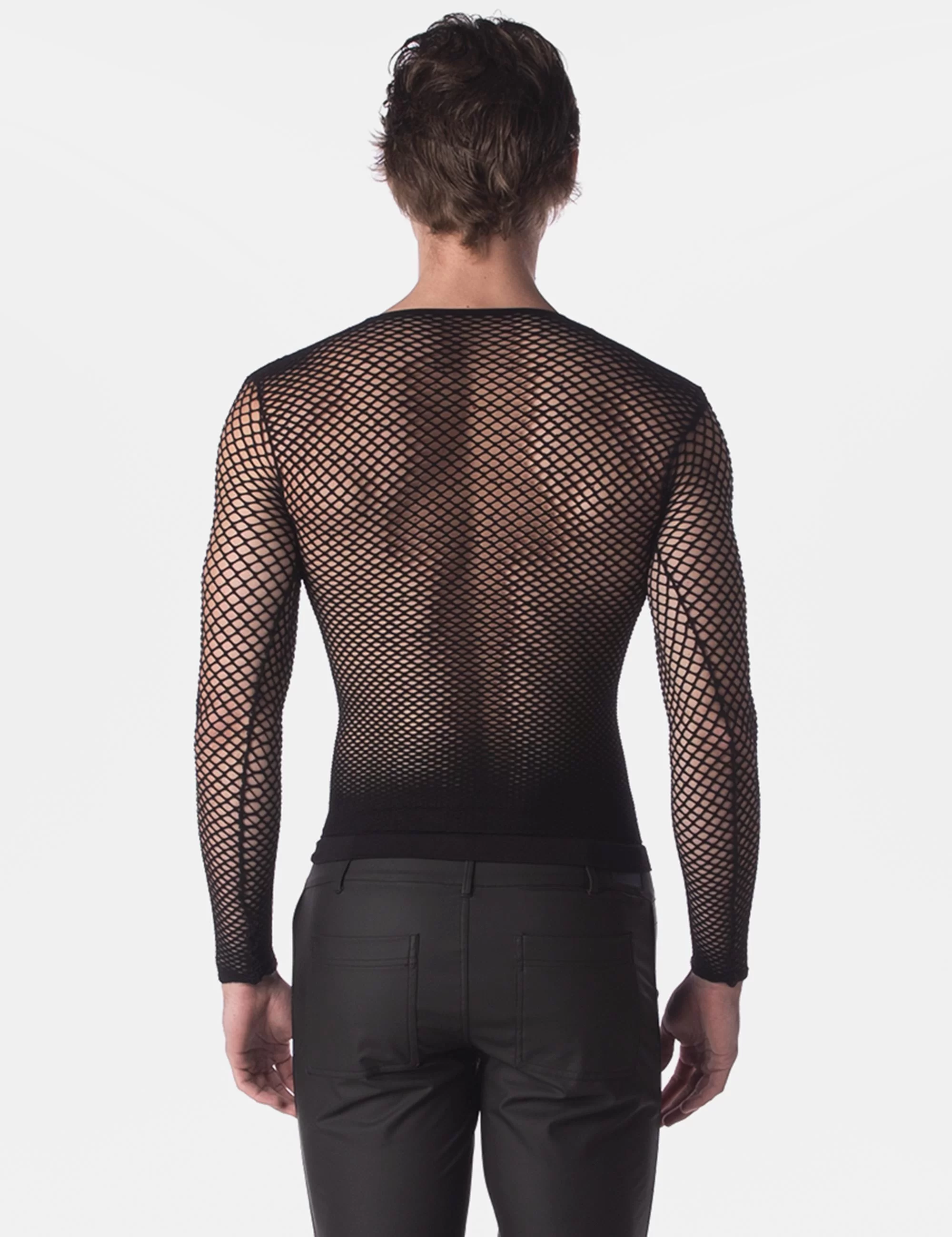 Fishnet Long Sleeve Capo - Black