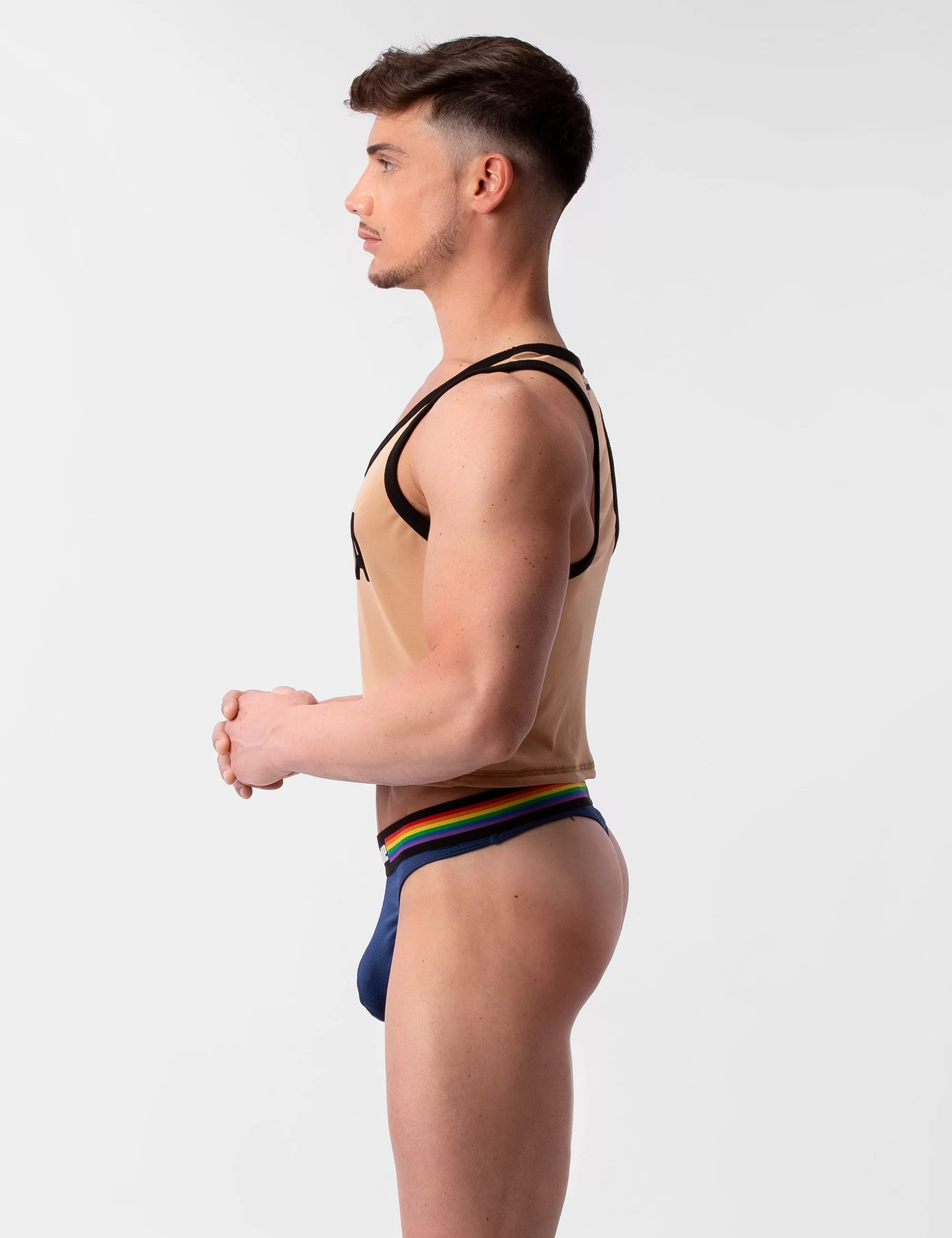 Barcode Pride Thong - Navy