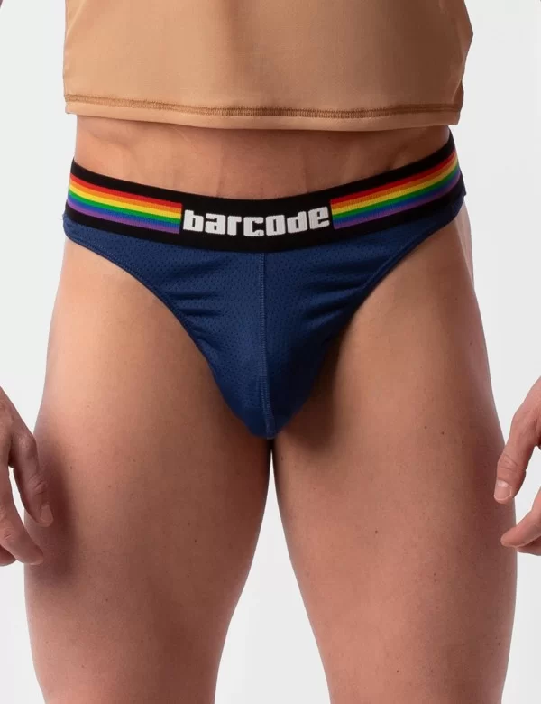 Barcode Pride Thong - Navy