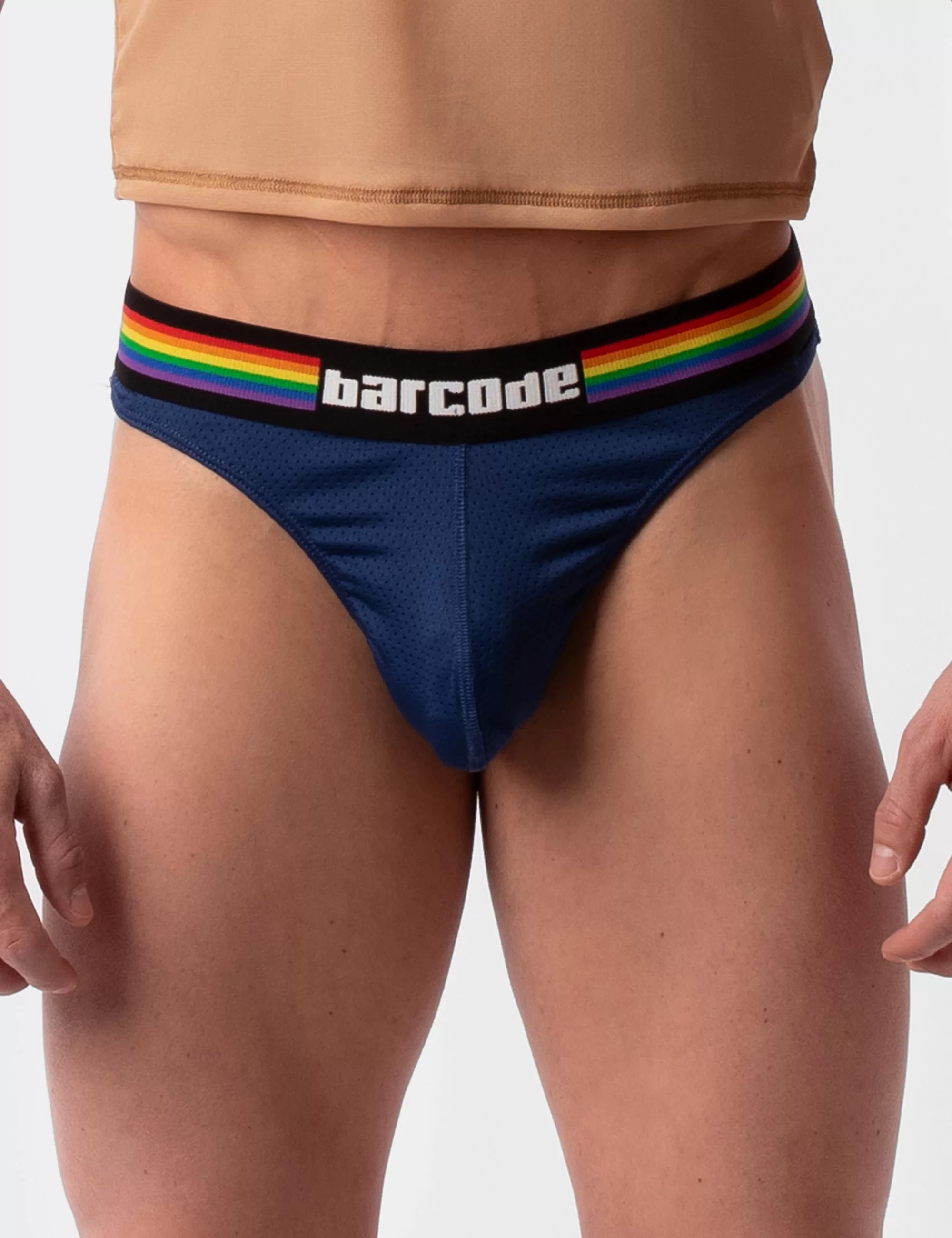 Barcode Pride Thong - Navy